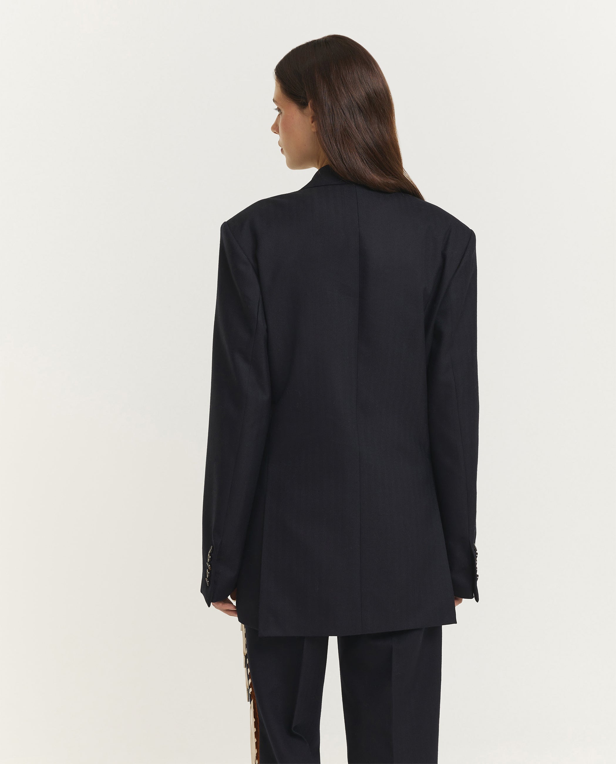 Wollen DB Bafya Blazer - Donkerblauw