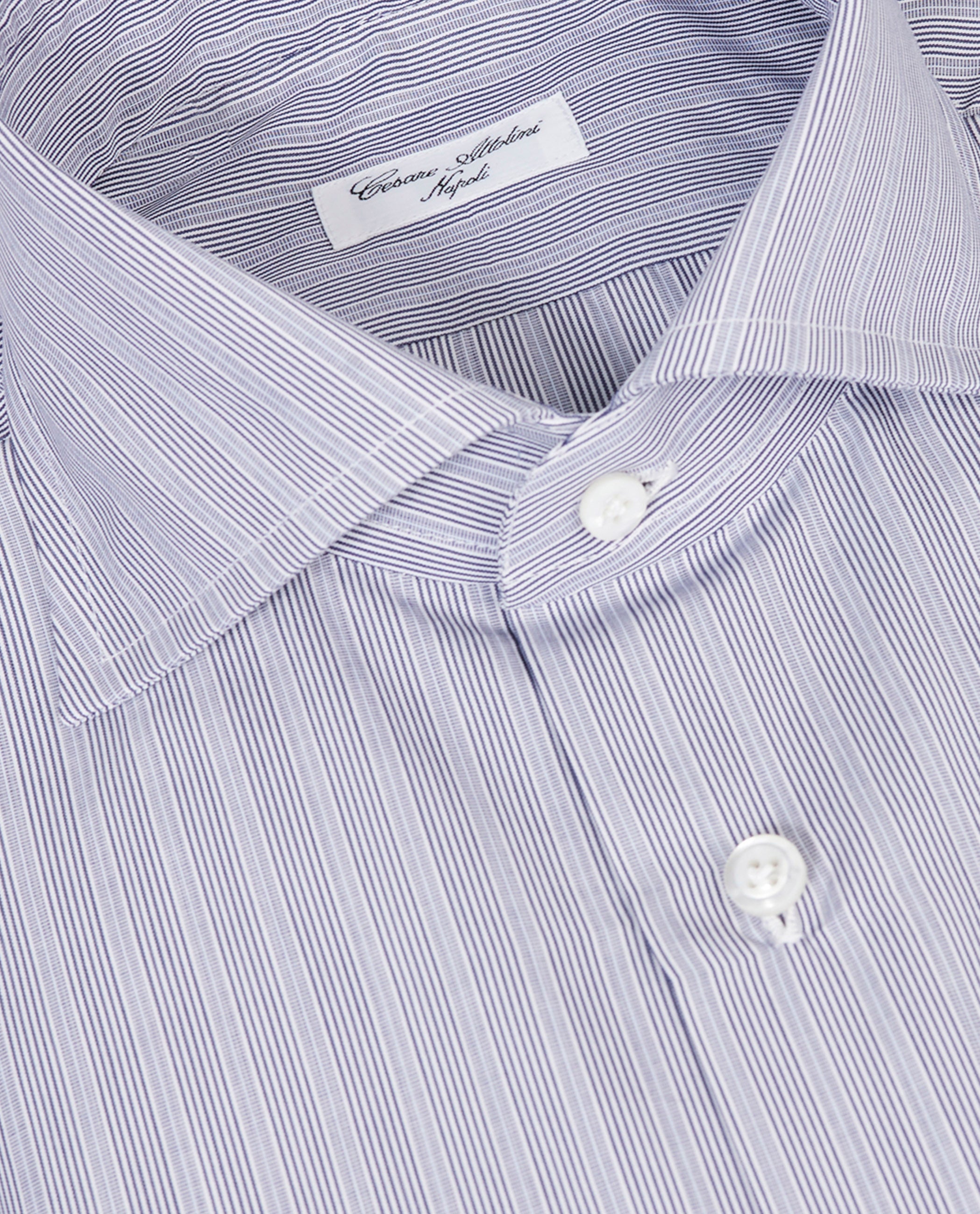 Gestreept Katoenen Shirt - Blauw