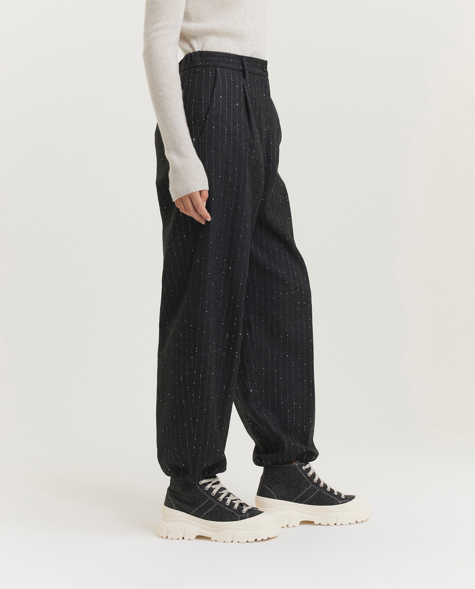 Wool blend pants