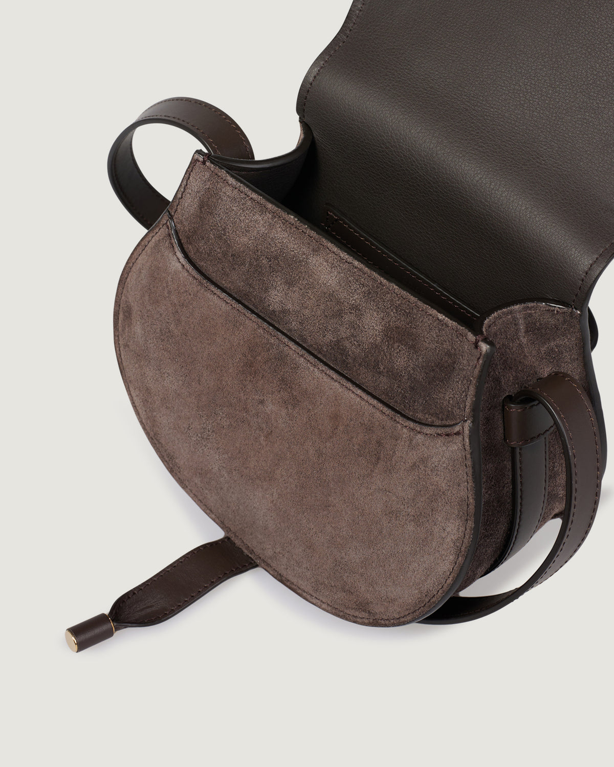 Small Suede Marcie Saddle Bag