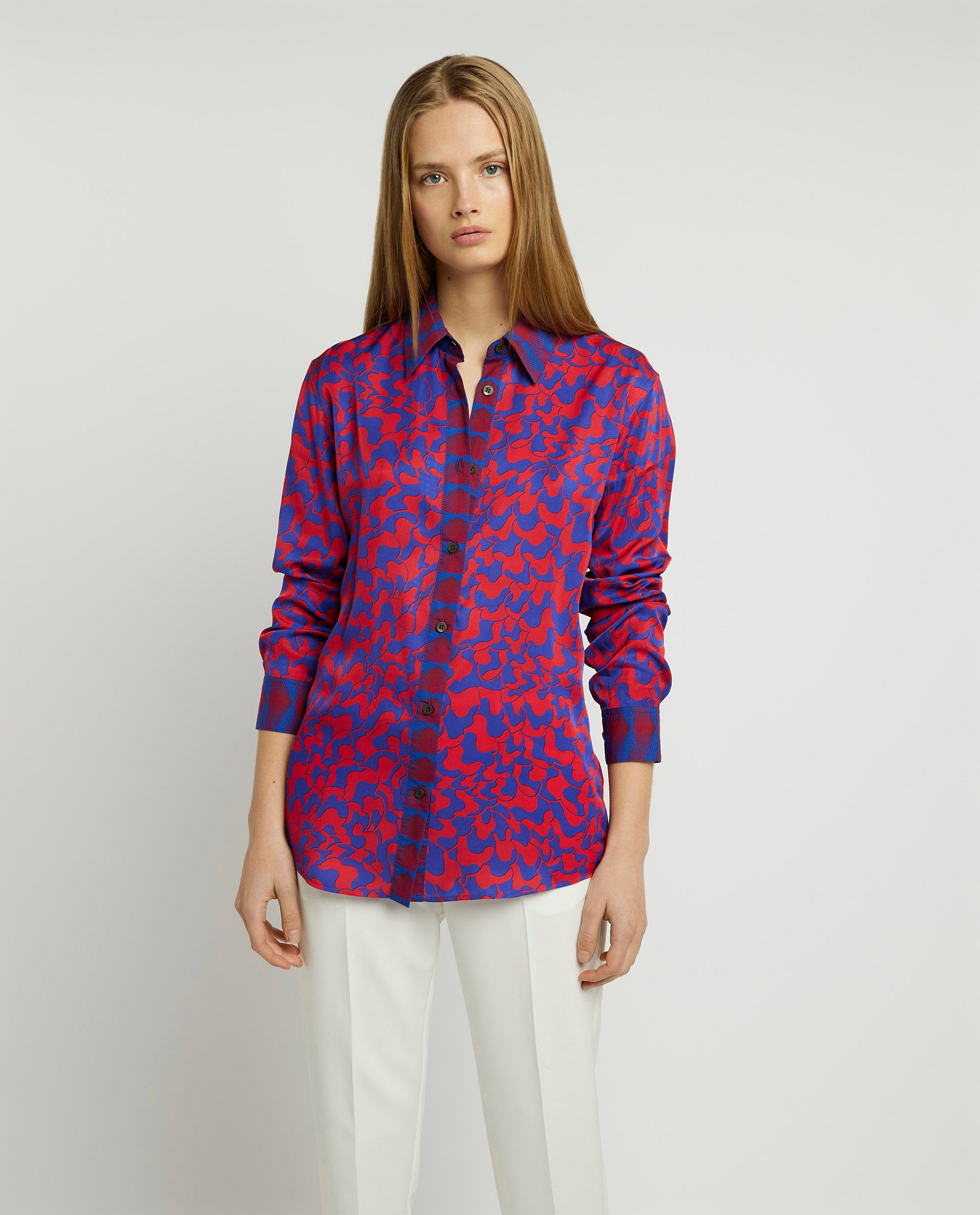 Soepele V-hals blouse