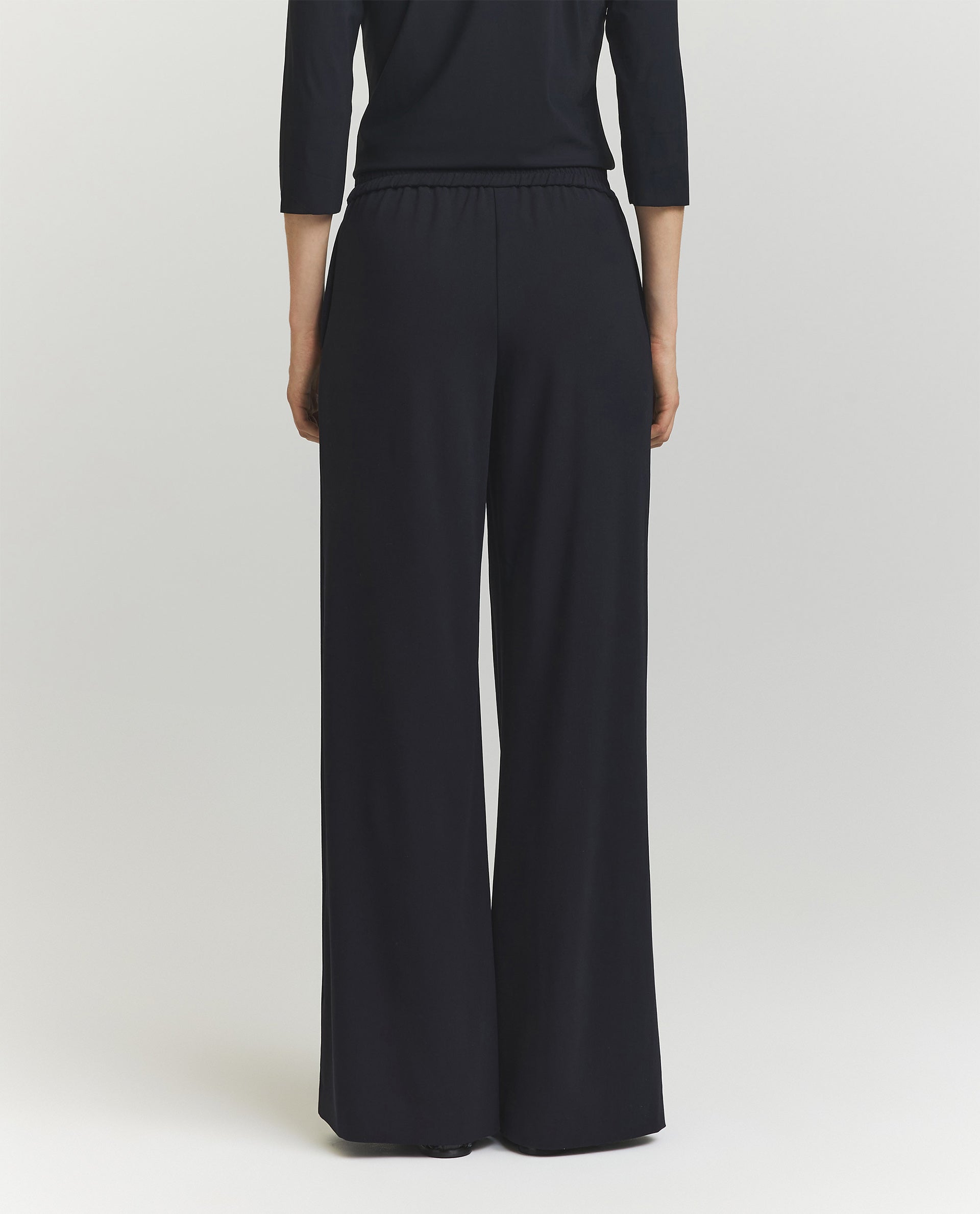 Wide leg trousers in wool blend