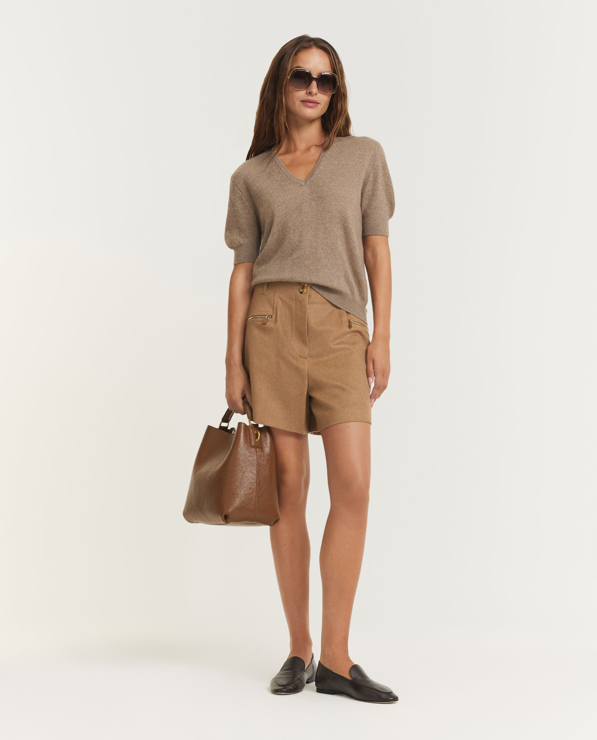 Short Sleeved Cashmere Sweater