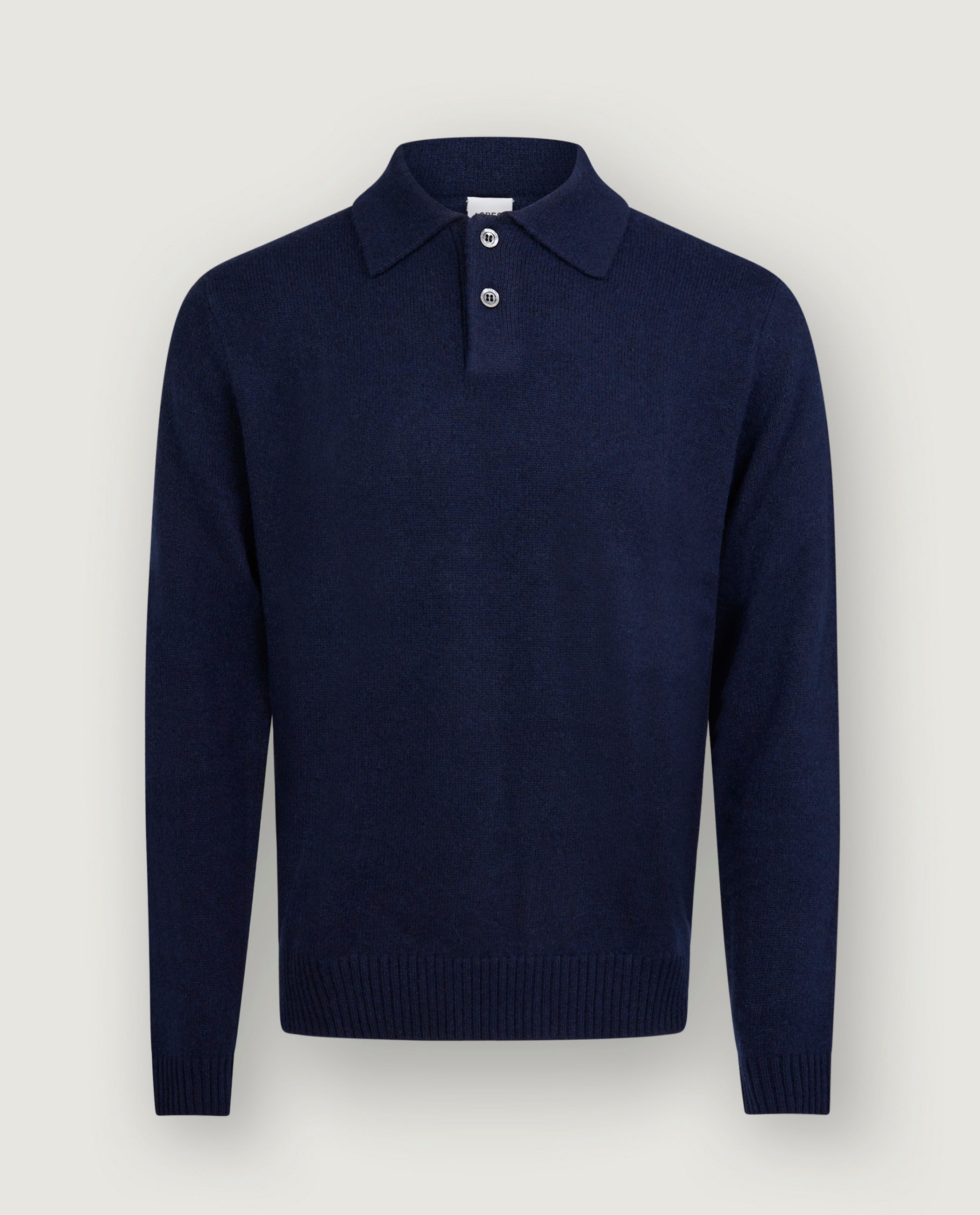 Cashmere Polo Trui - Blauw