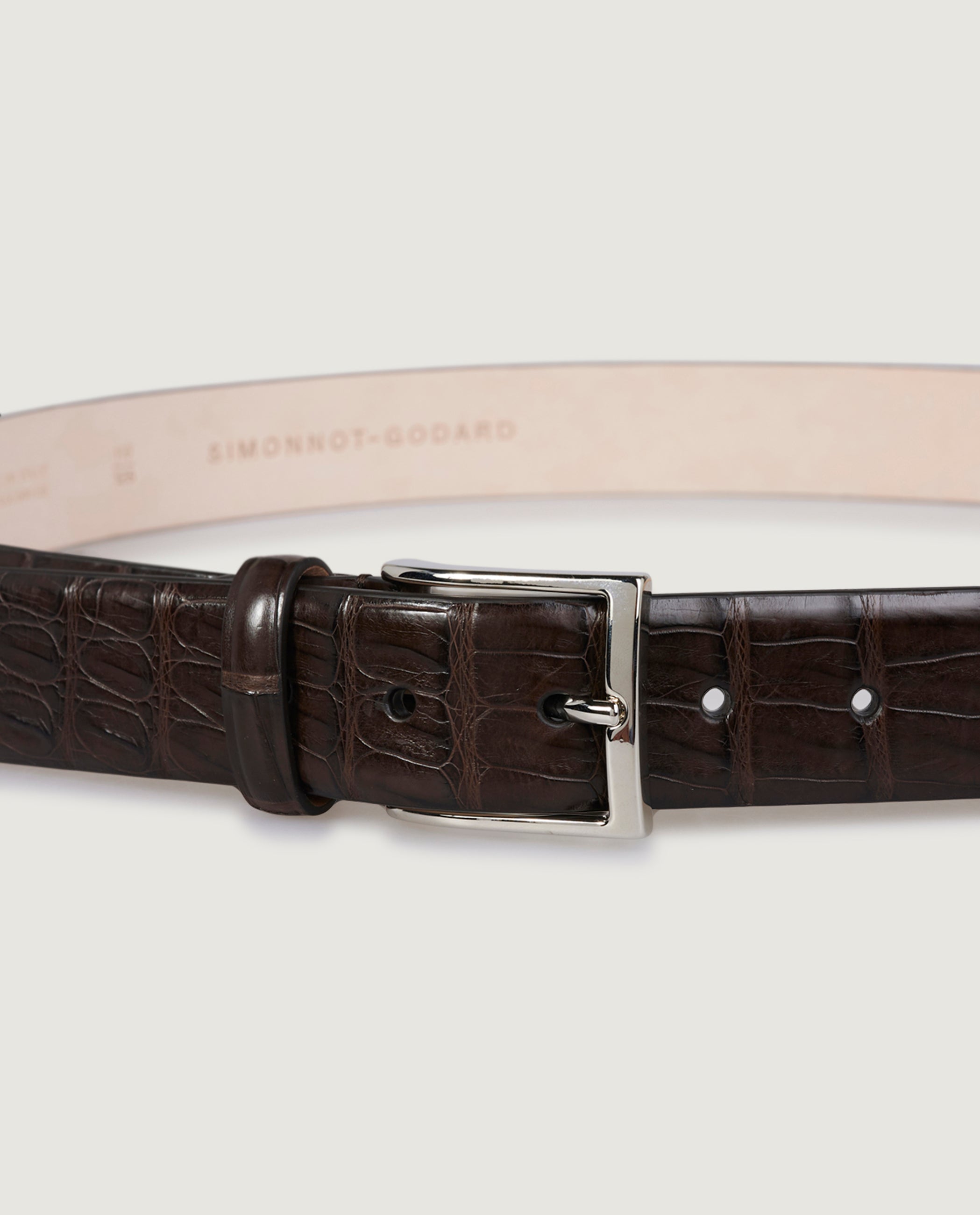 Croco Leather Belt