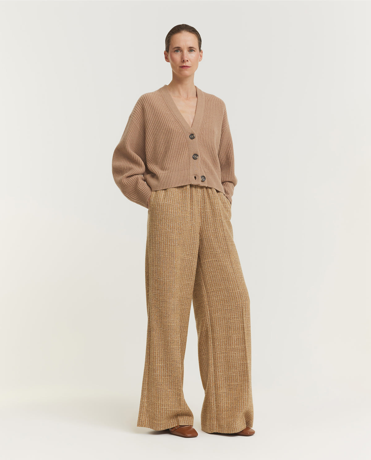 Wide Patterned Trousers