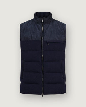 Cashmere Semi Bodywarmer - Donkerblauw