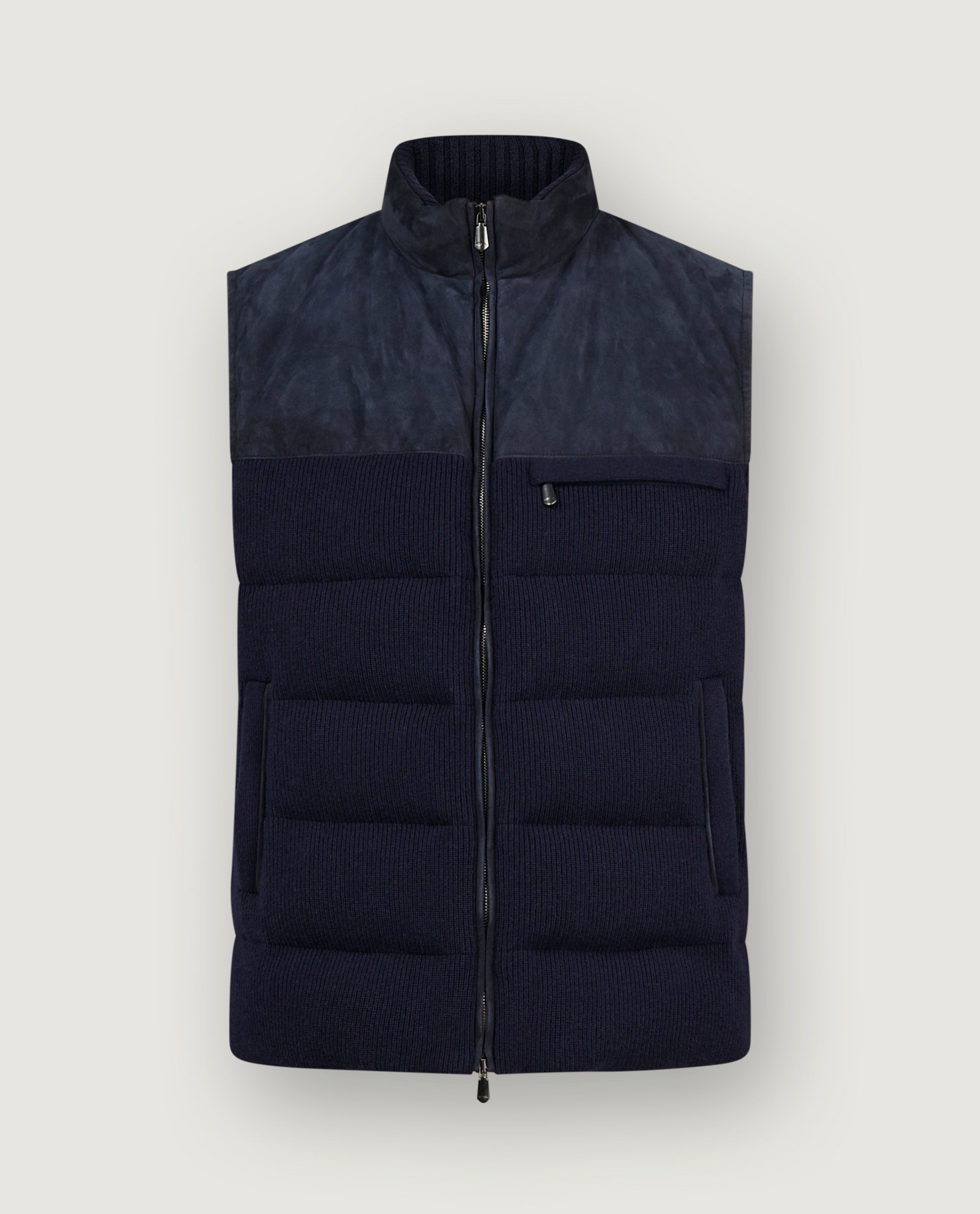 Cashmere Semi Bodywarmer - Donkerblauw
