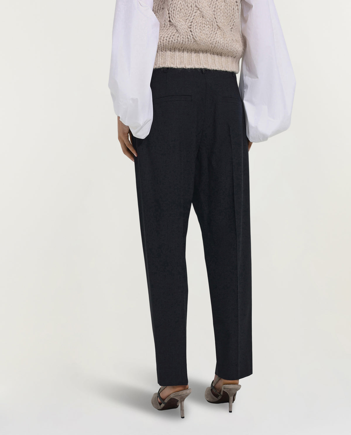 Wool blend pants