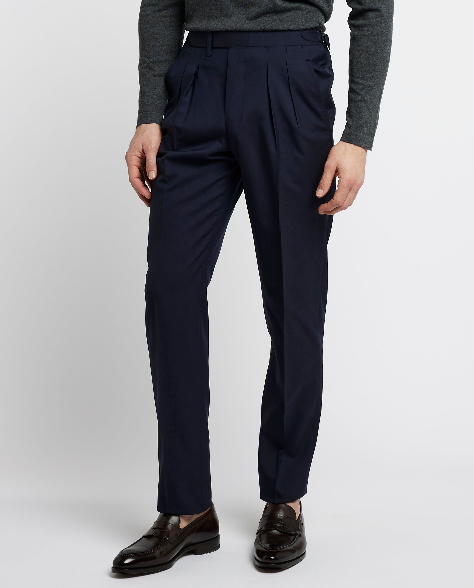 Wool Pleated Trousers