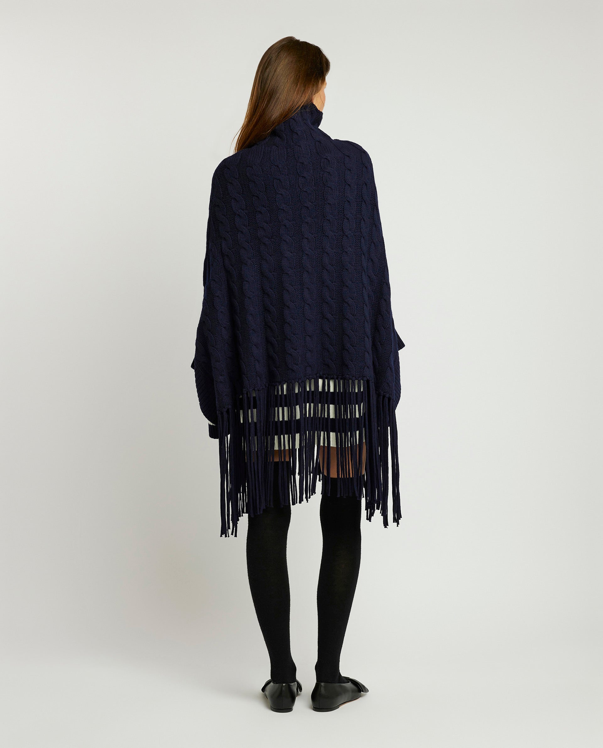 Gebreide poncho