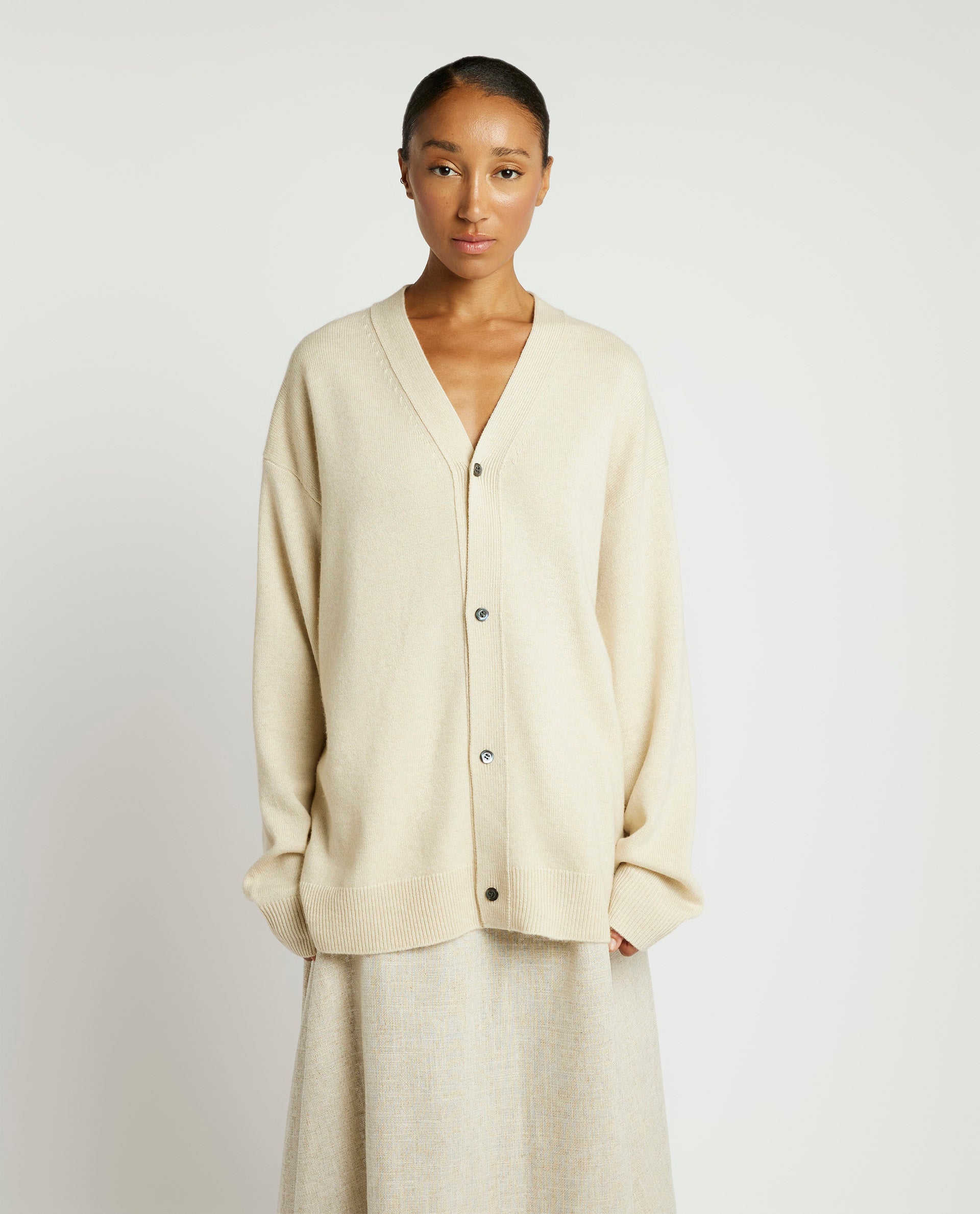 Wool-cashmere cardigan