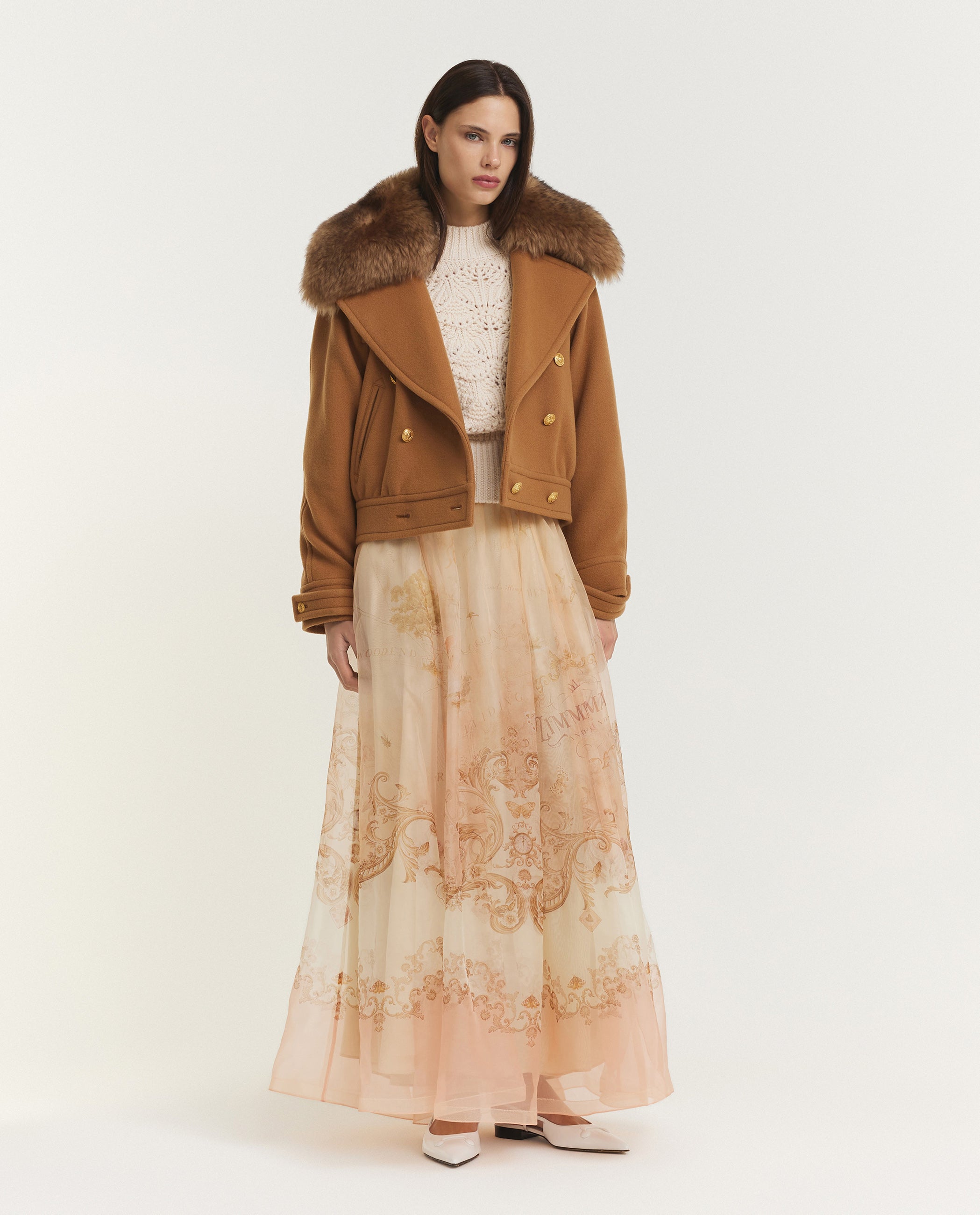 Hypnotic Organza Maxi Rok - Roze