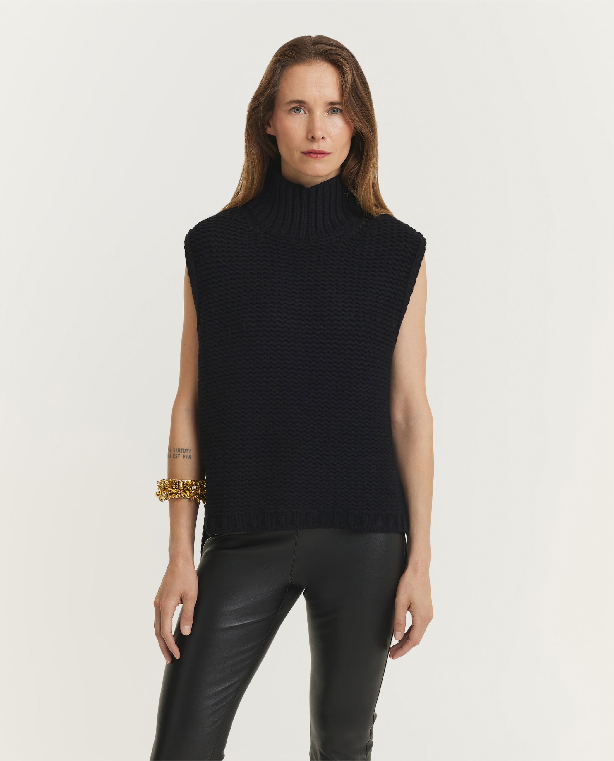 Sleeveless Wool Sweater