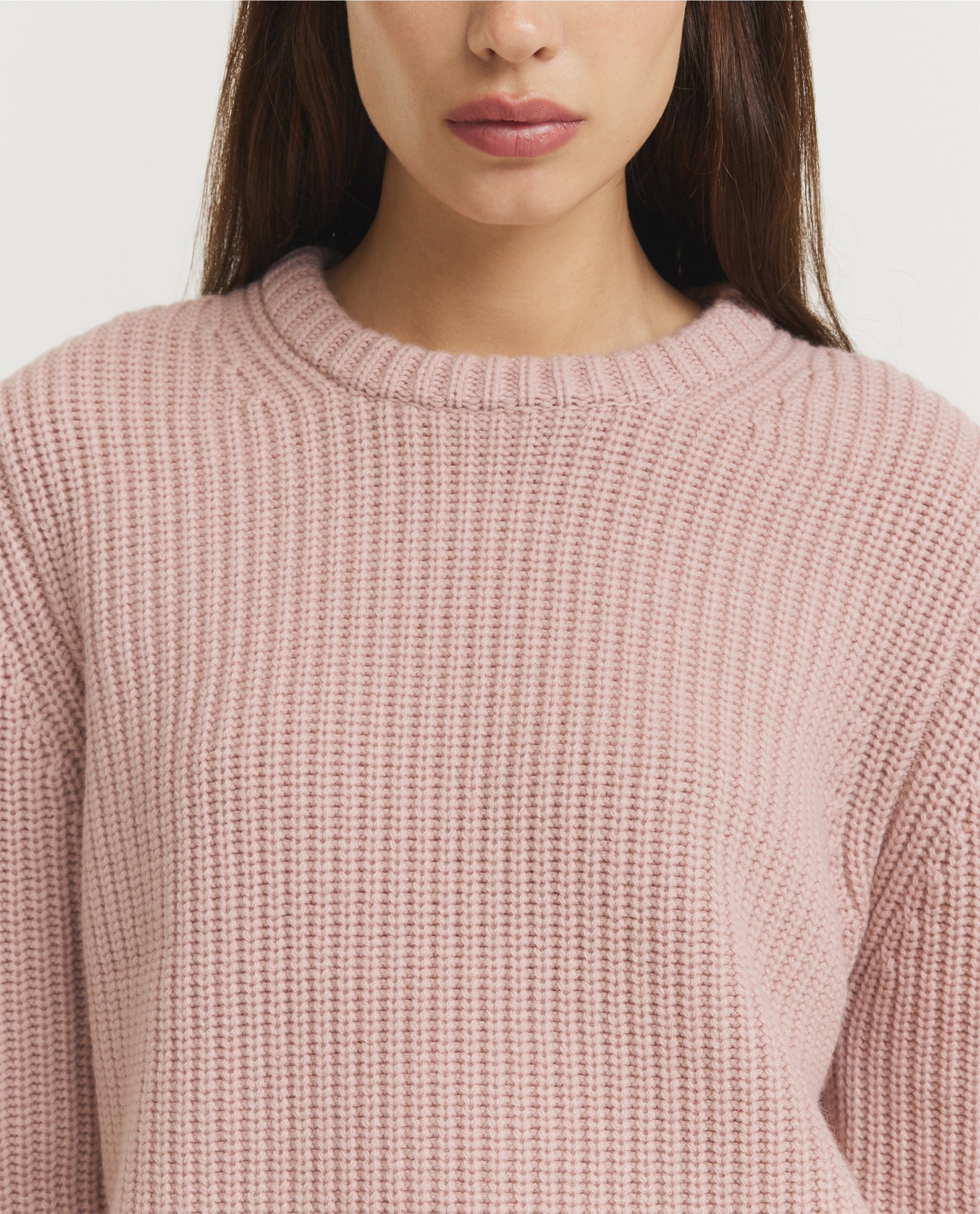 Wool Cashmere Rib Sweater