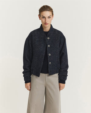 Wool Blend Bomber Jacket