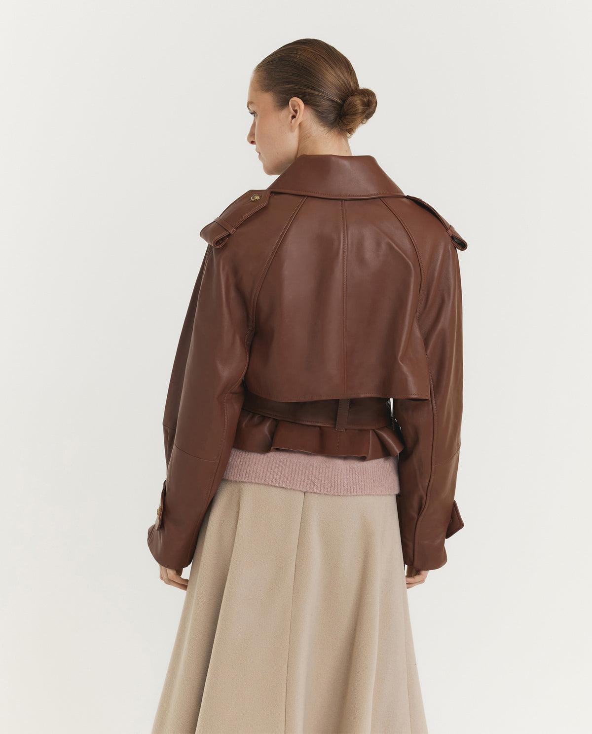 Hypnotic Leather Crop Trench