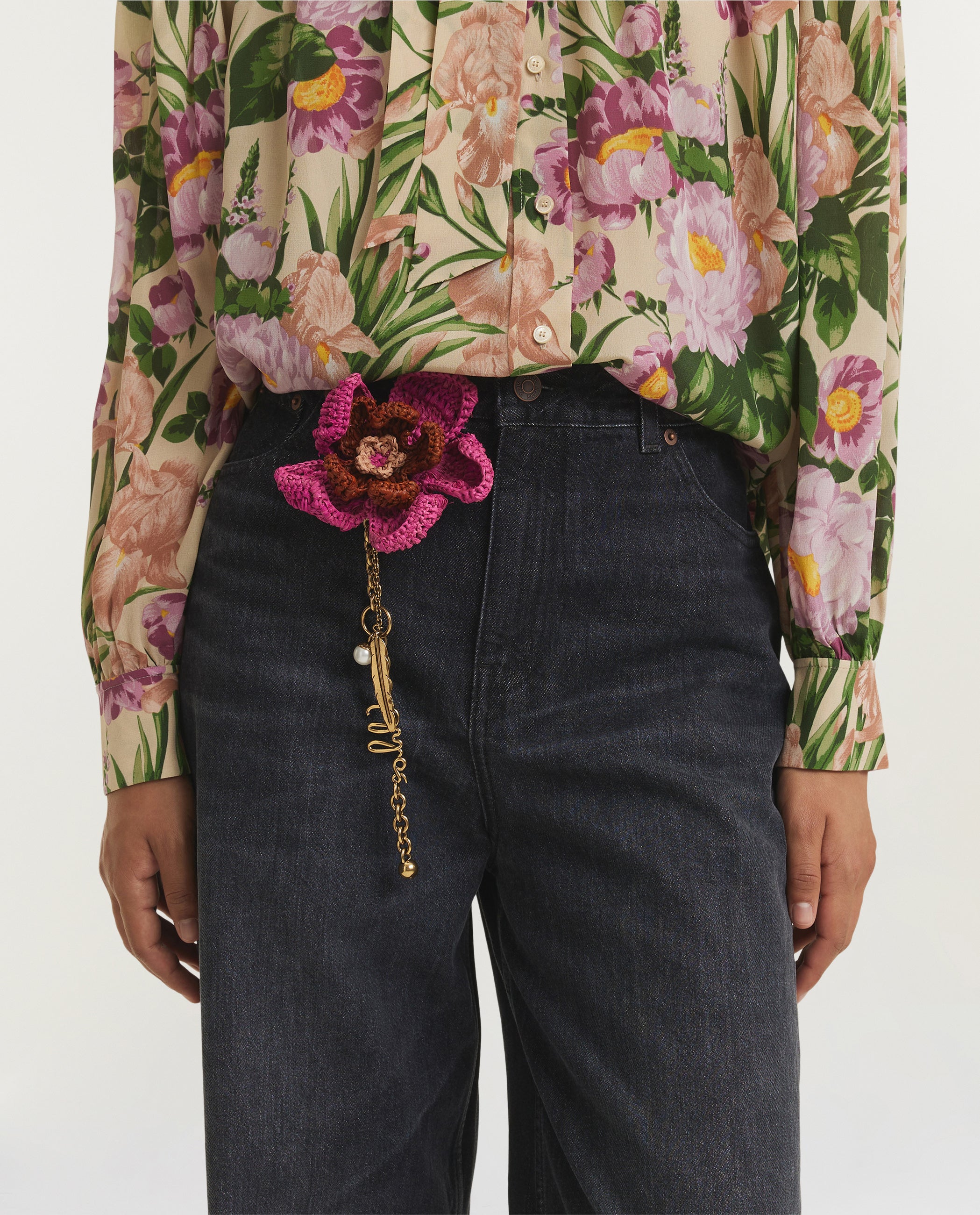 Flower Tas Bedel - Roze