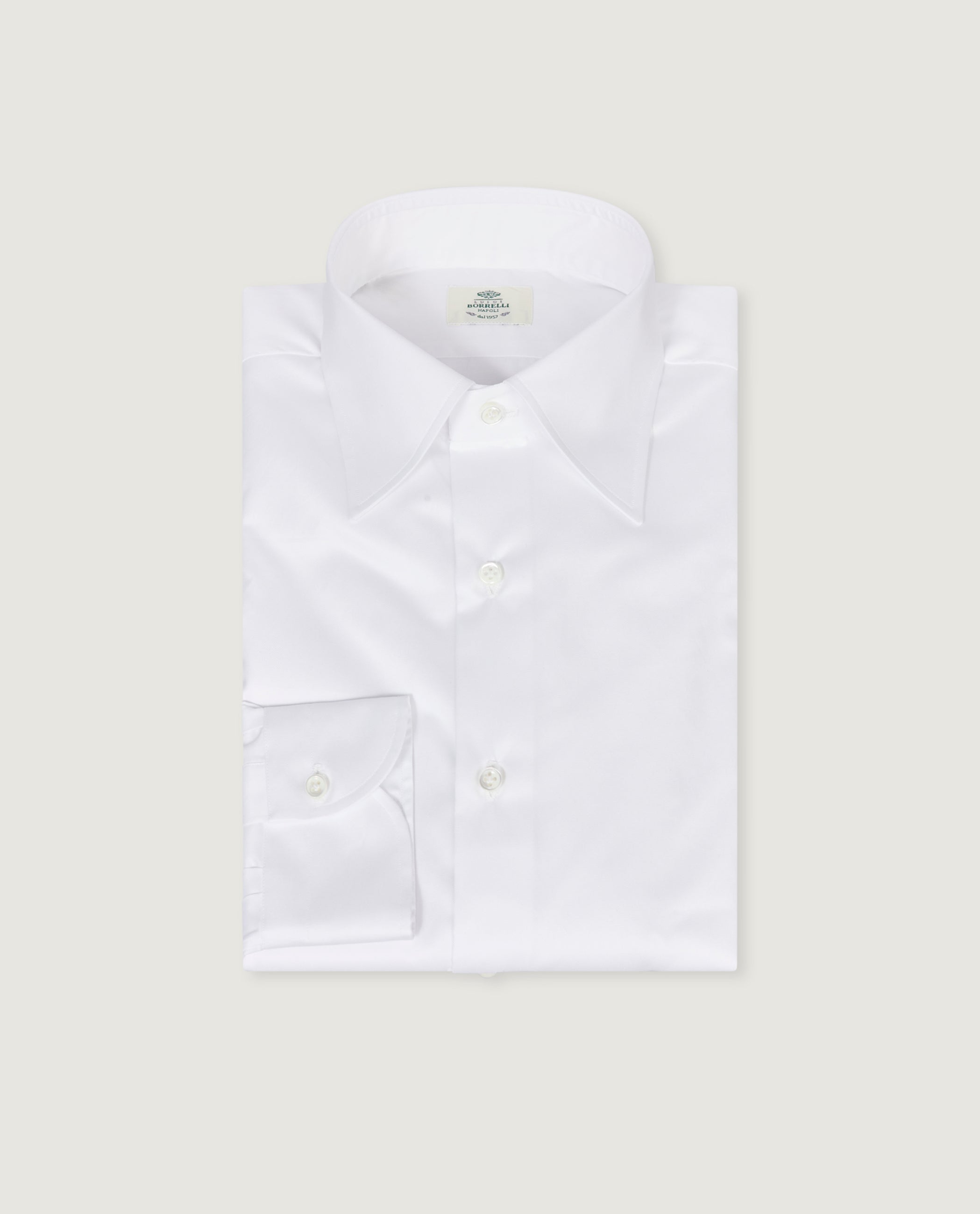 Point Collar Twill Cotton Shirt