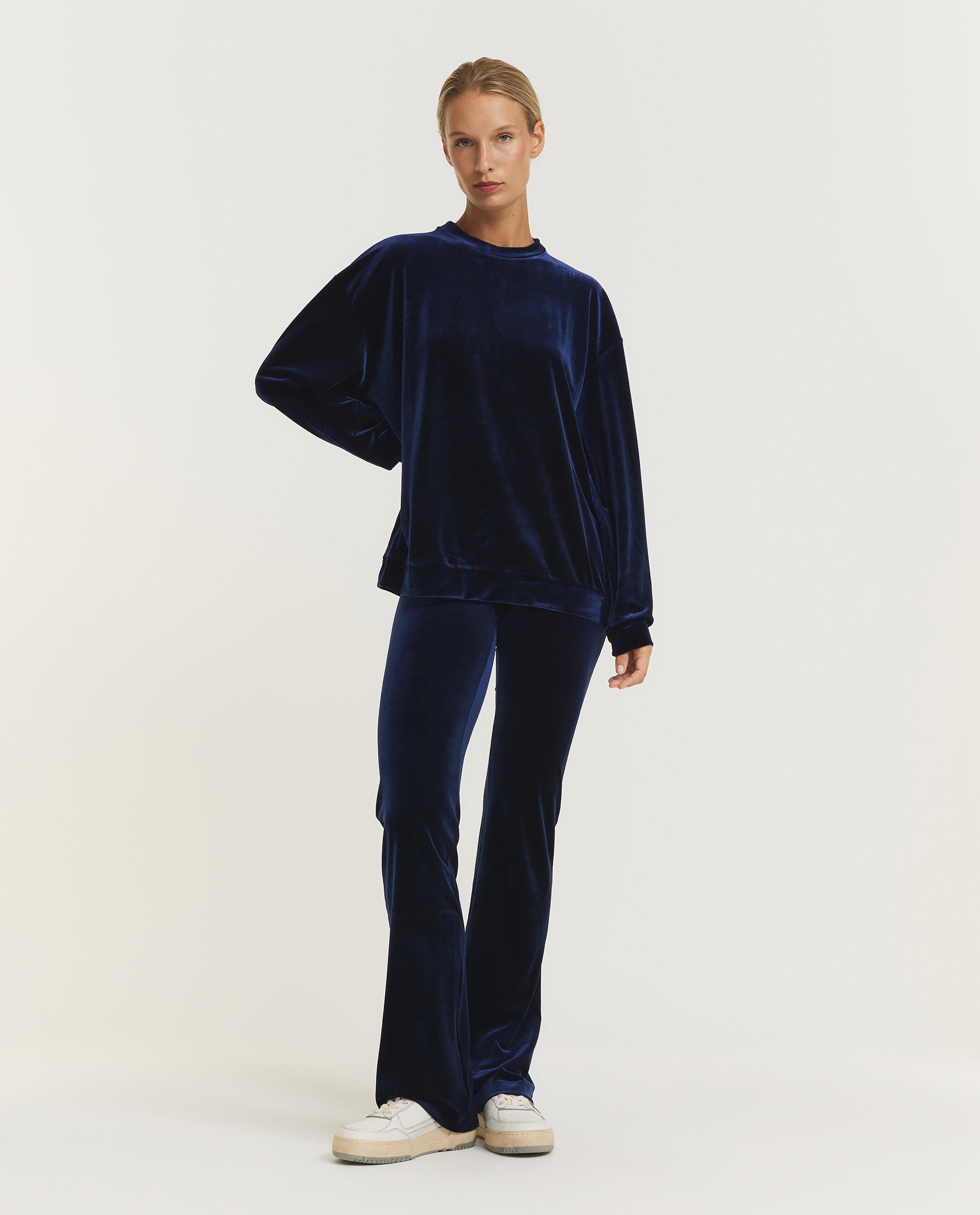 Fluwelen Sweatshirt - Donkerblauw