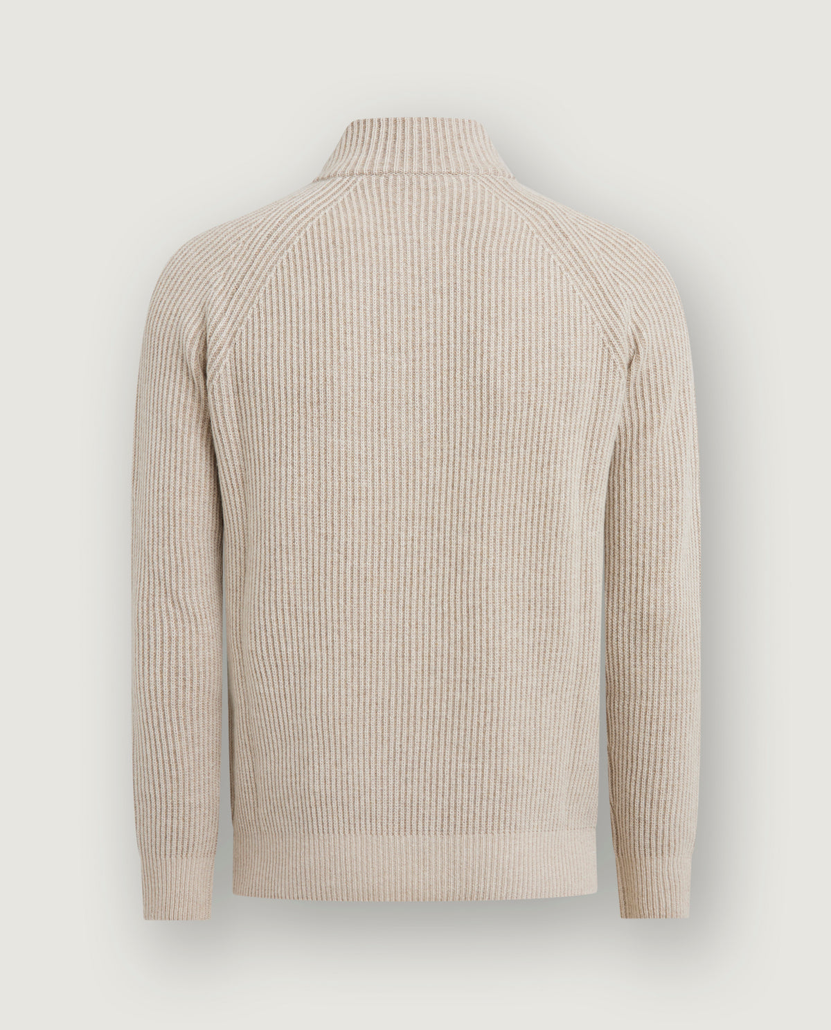 Ribbed Cashmere Half-Zip Sweater