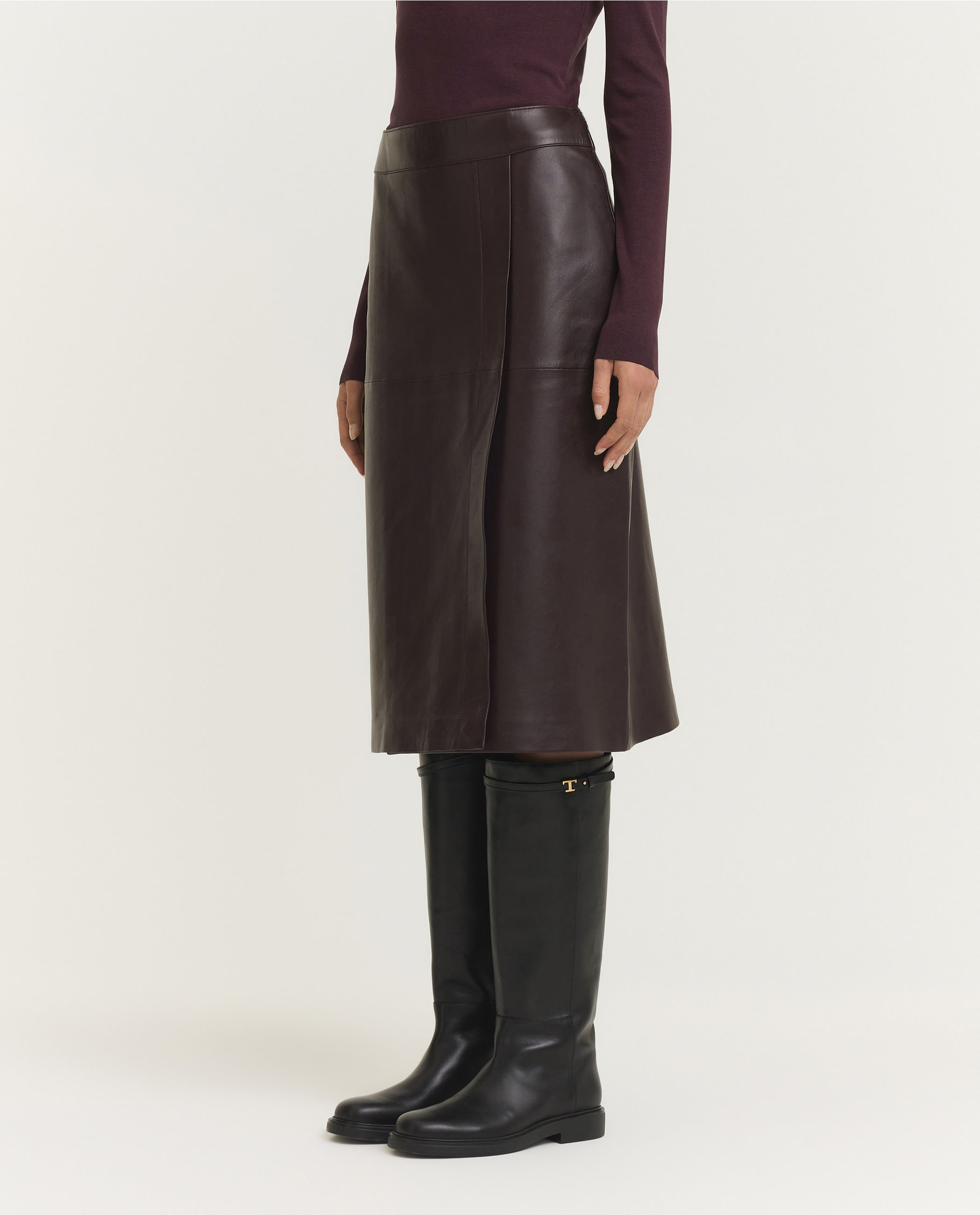 Sèvres Nappa Leather Skirt