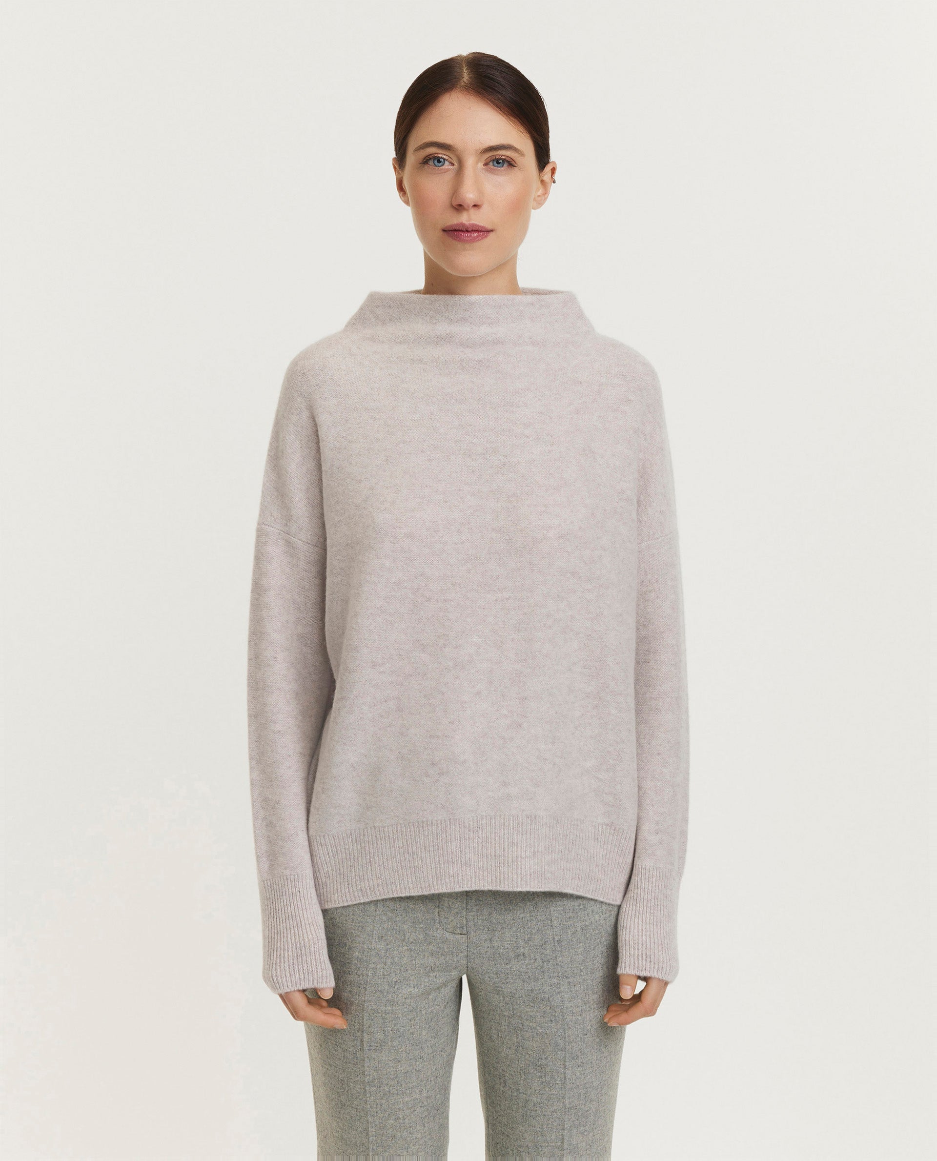 Cashmere funnel neck sweater