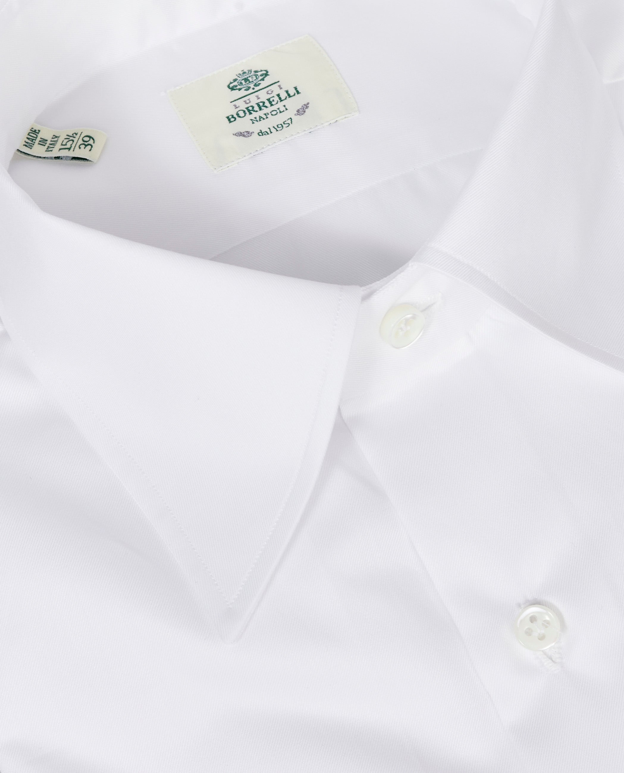 Point Collar Twill Cotton Shirt