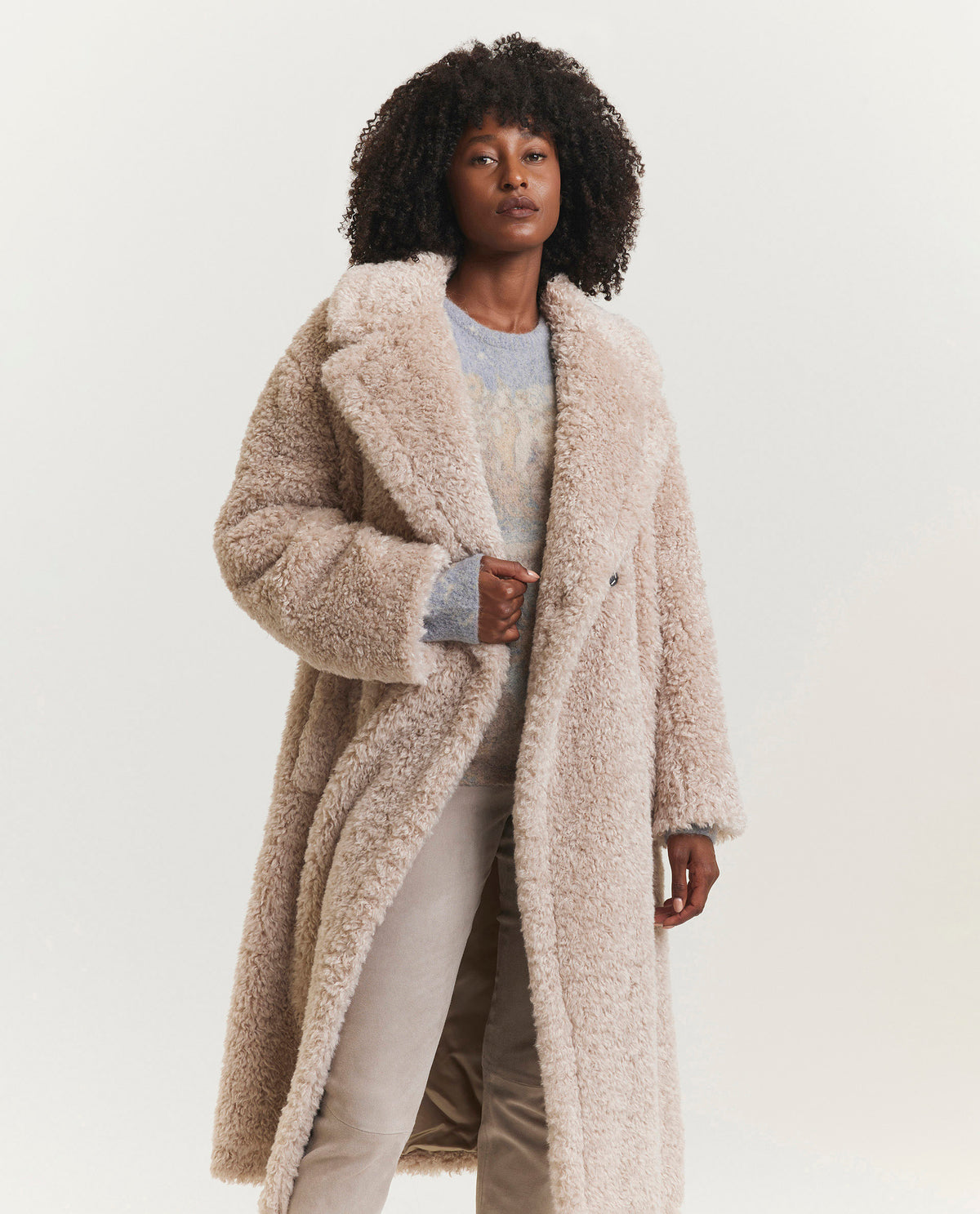 Faux fur coat