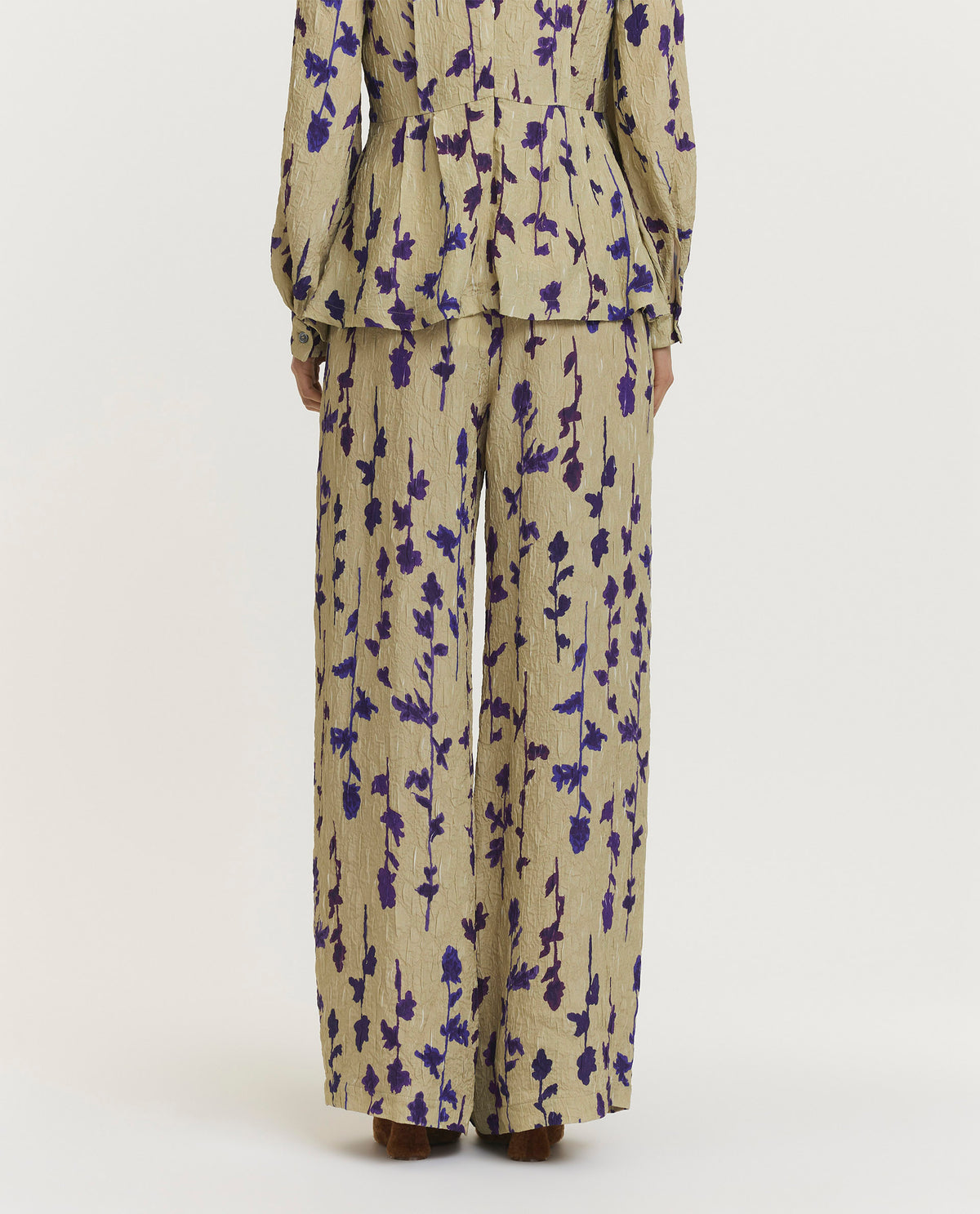 Silk blend trousers