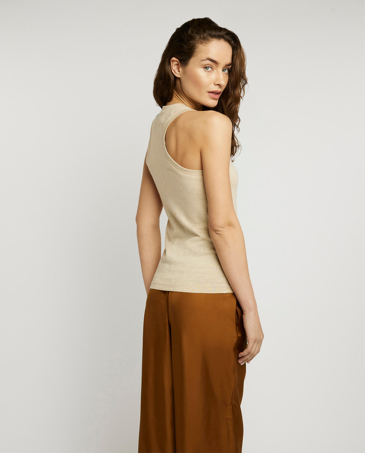 Cotton-cashmere tanktop