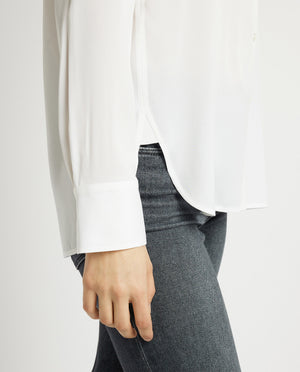 Silk-stretch blouse