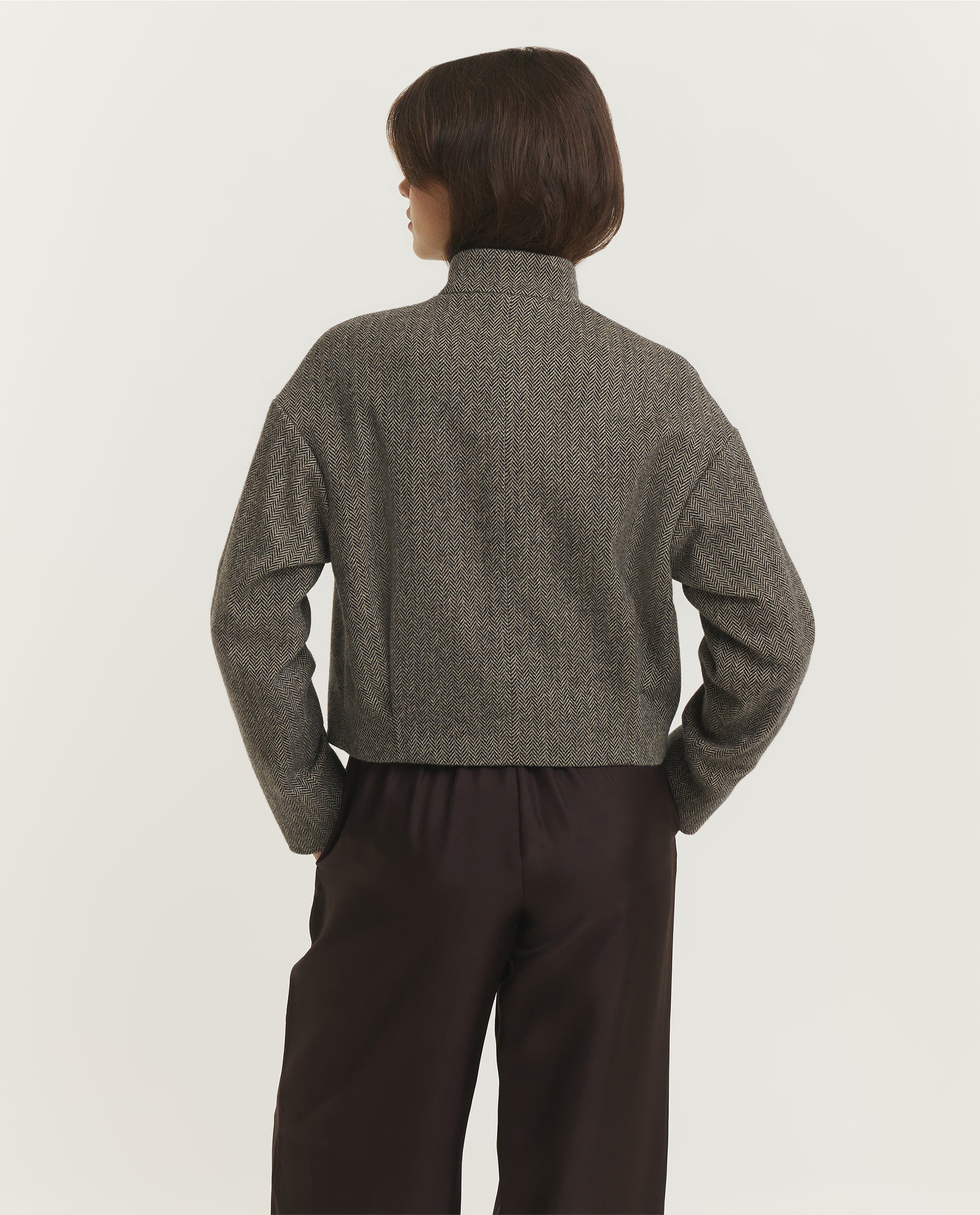 Wol Cashmere Peacoat - Grijs