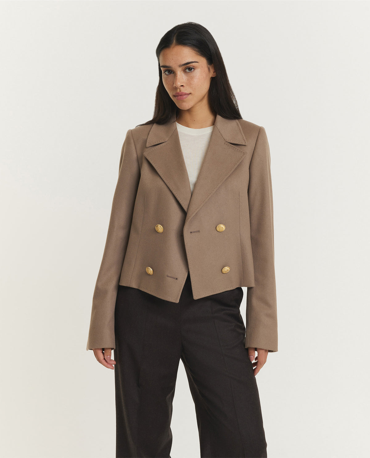 Short Wool Cashmere DB Blazer