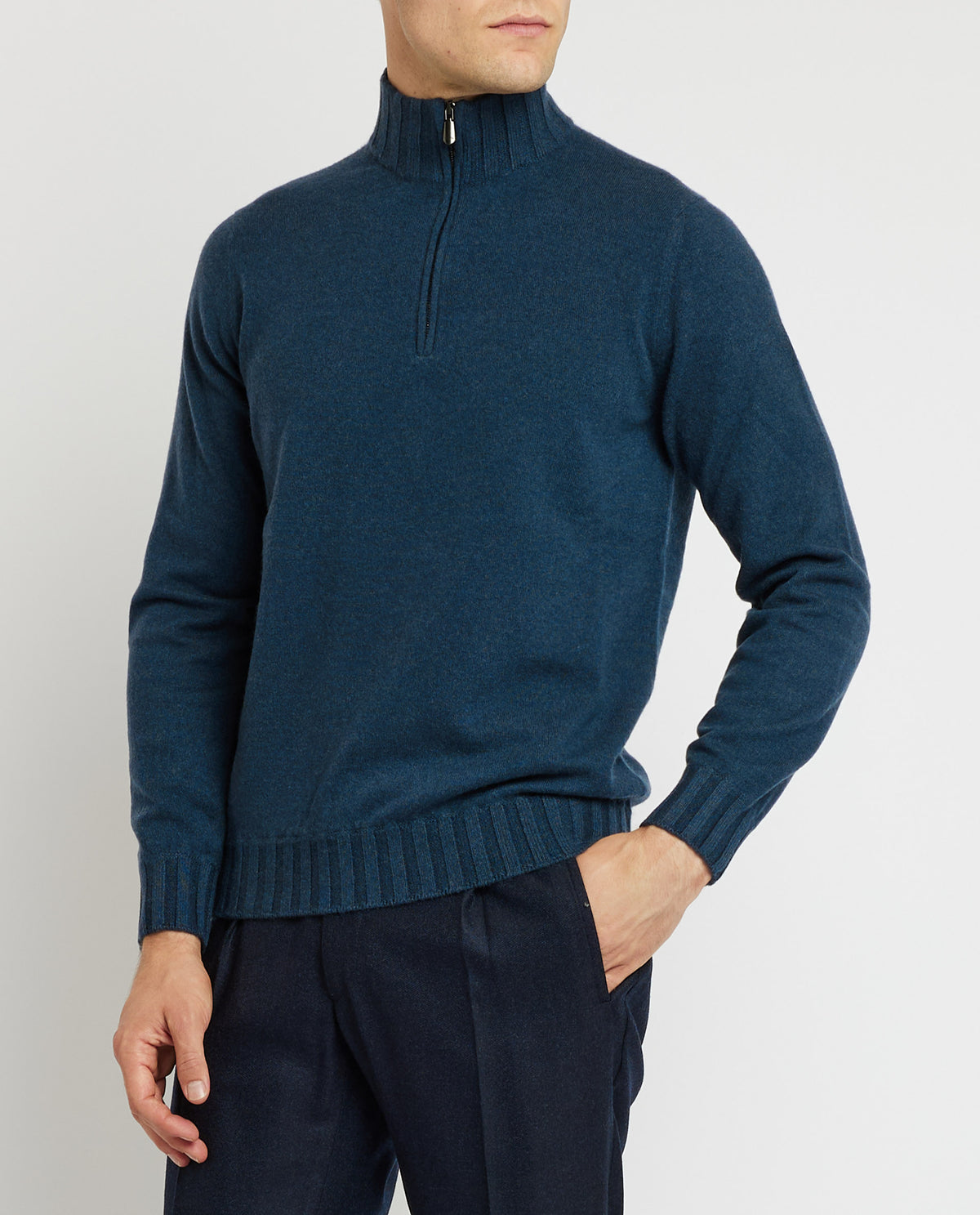 Half-zip trui