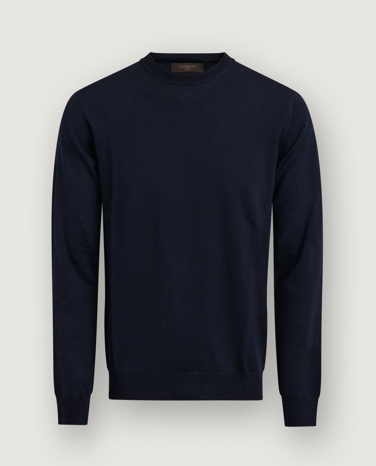 Wollen Crewneck Trui - Donkerblauw