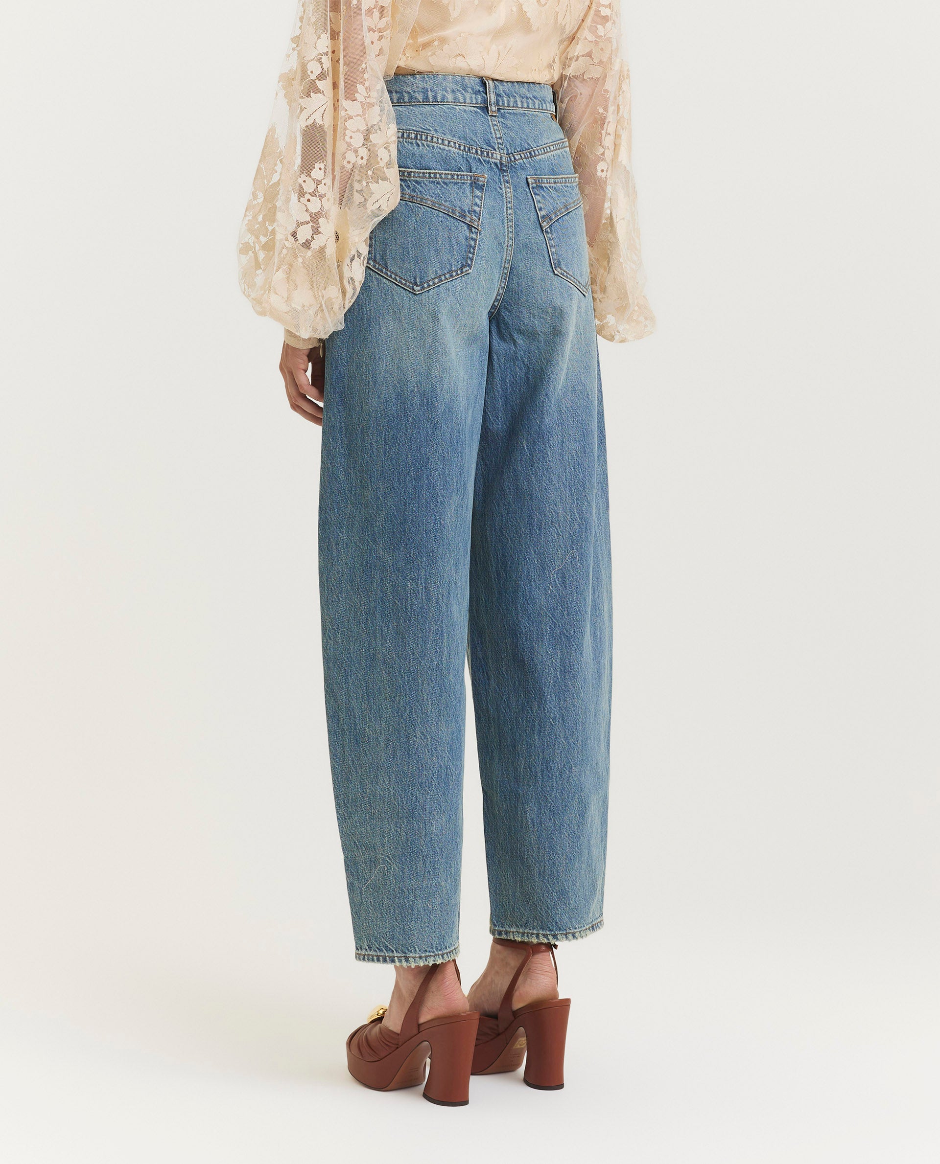 Silk wide trousers