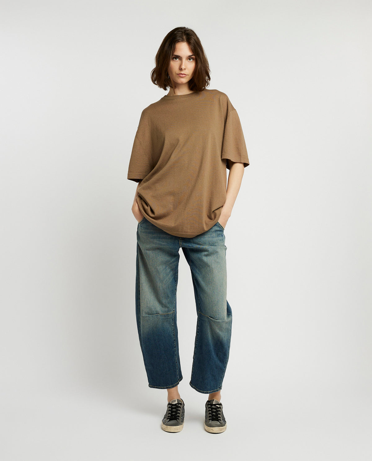 Cotton-cashmere t-shirt