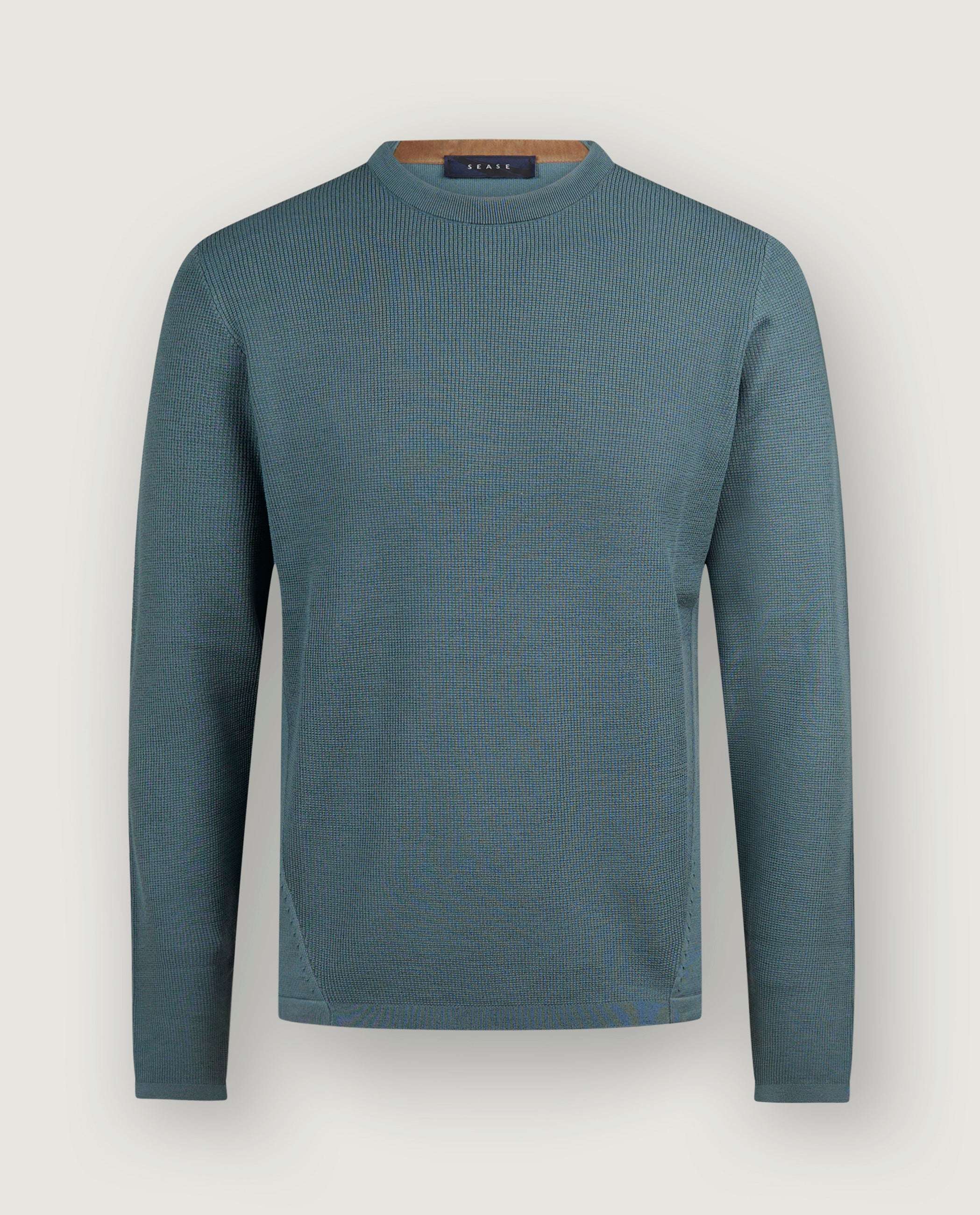 Wollen Ronde Hals Trui - Blauw