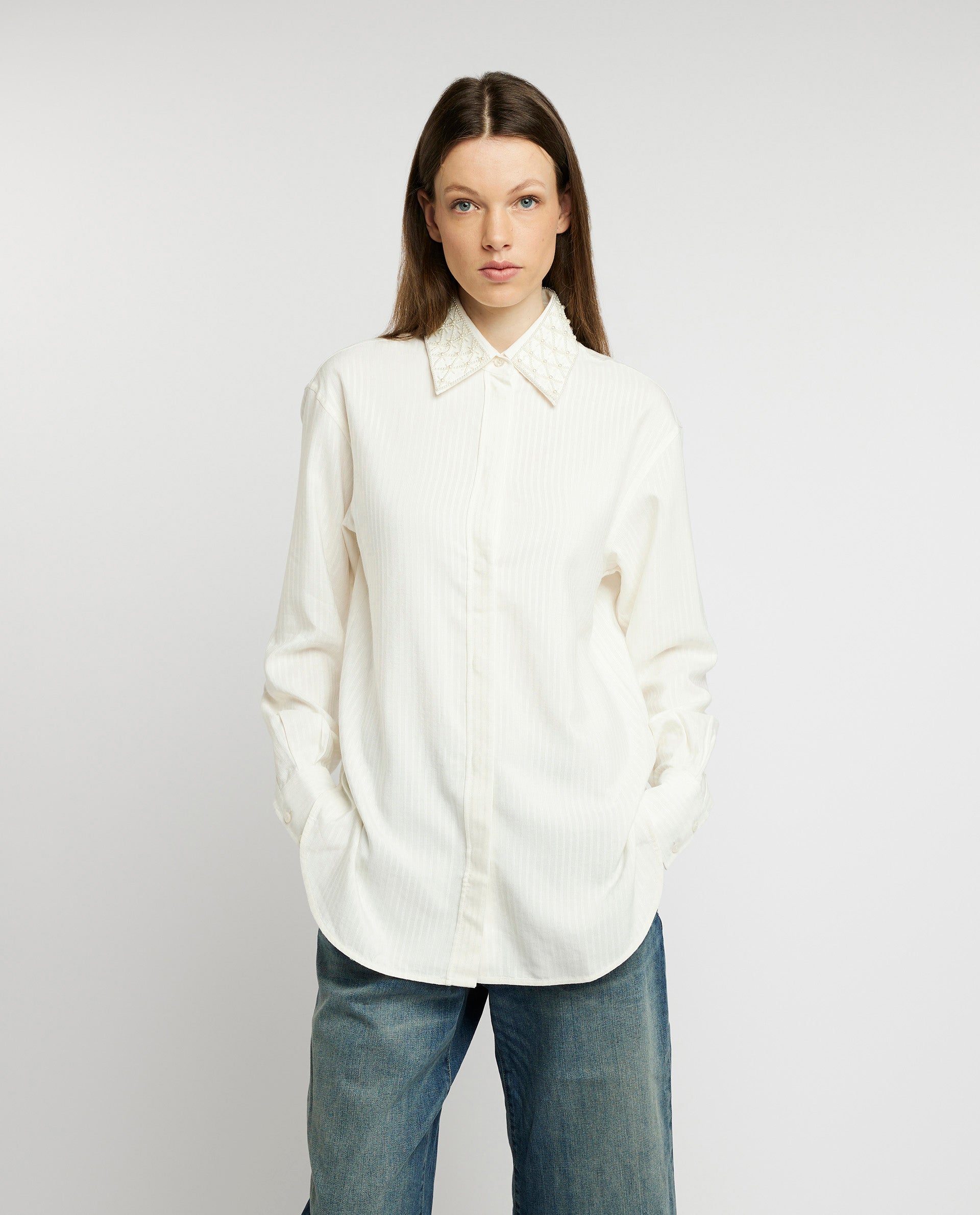 Cotton-silk blouse