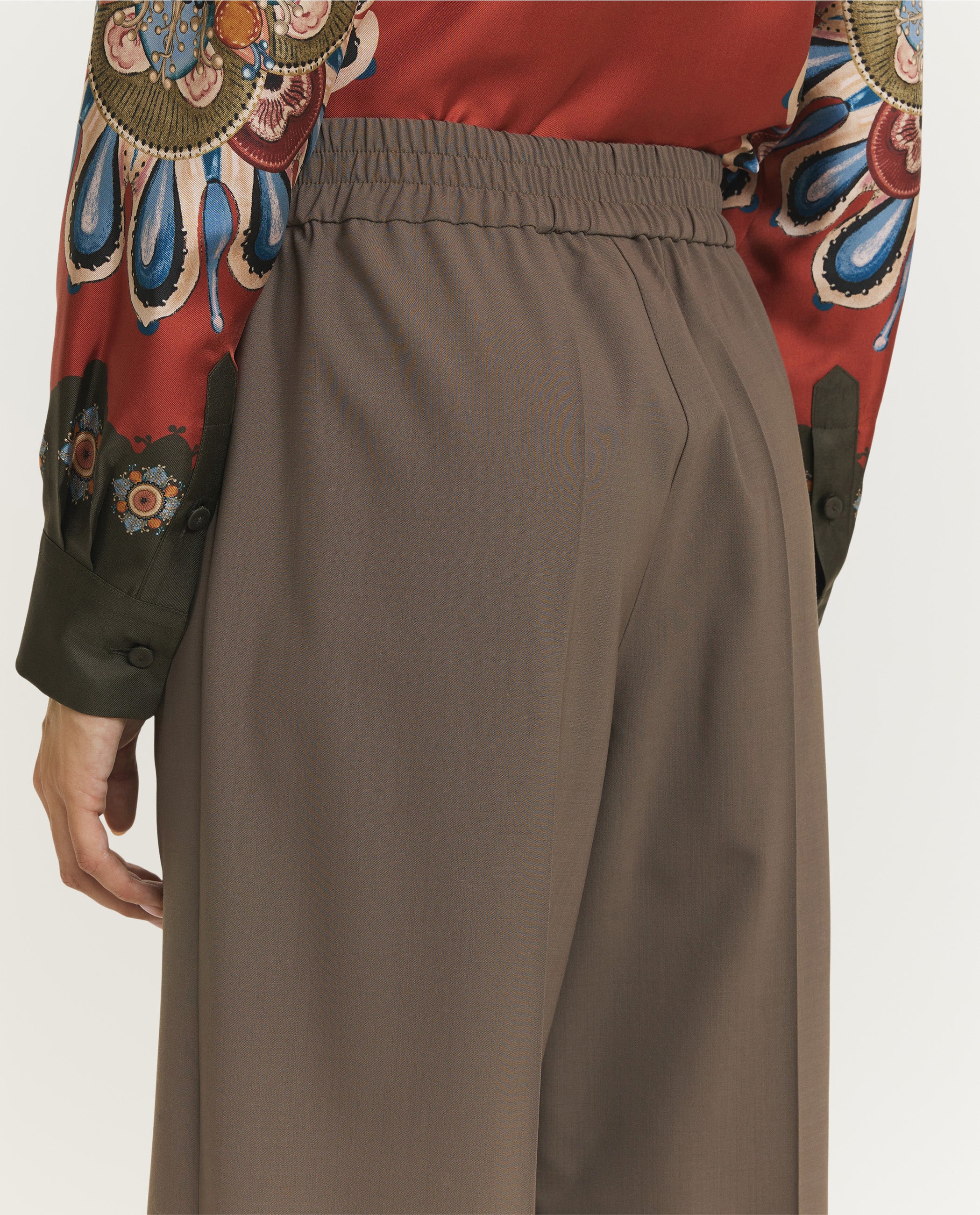 Wide Leg Wool Trousers