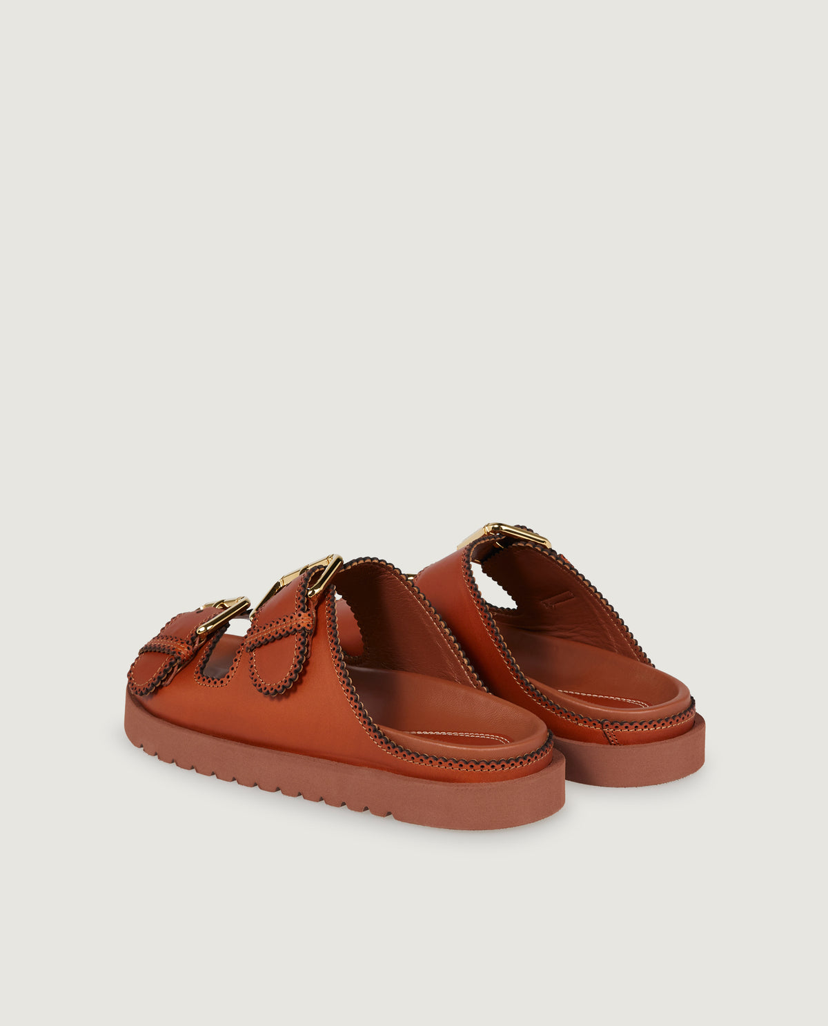 Goldie Slide Sandalen - Lichtbruin