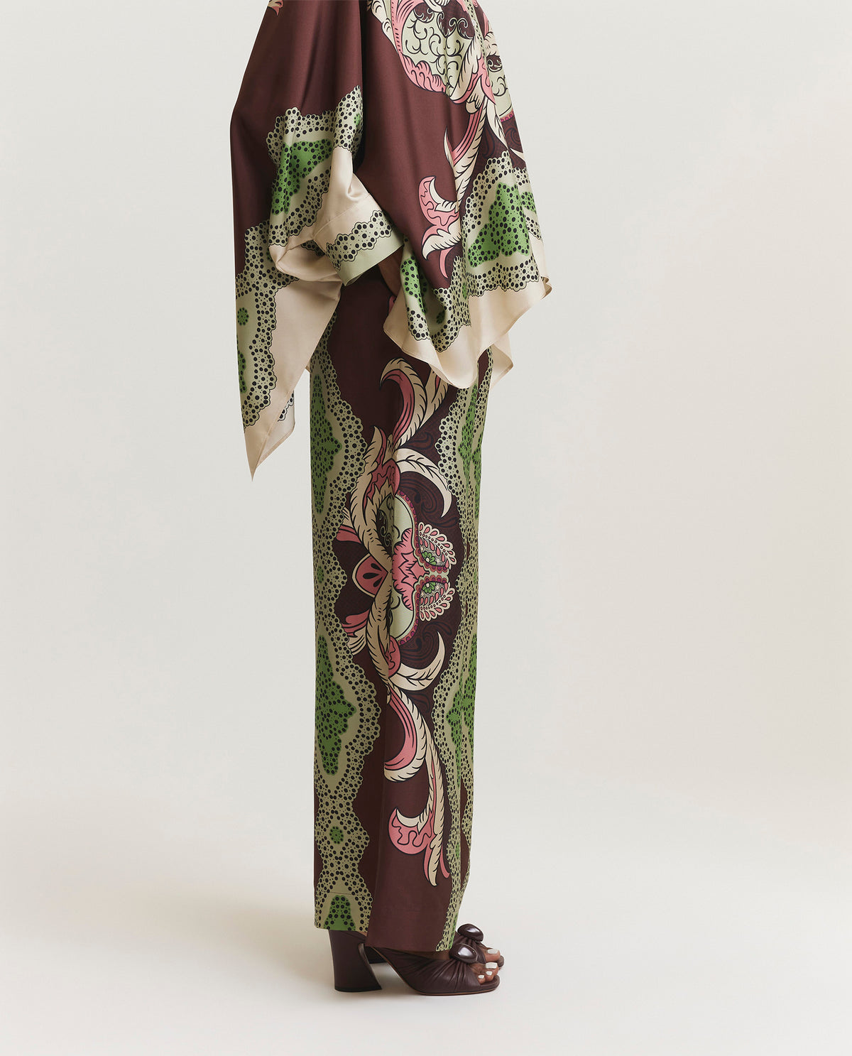 Silk palazzo pants