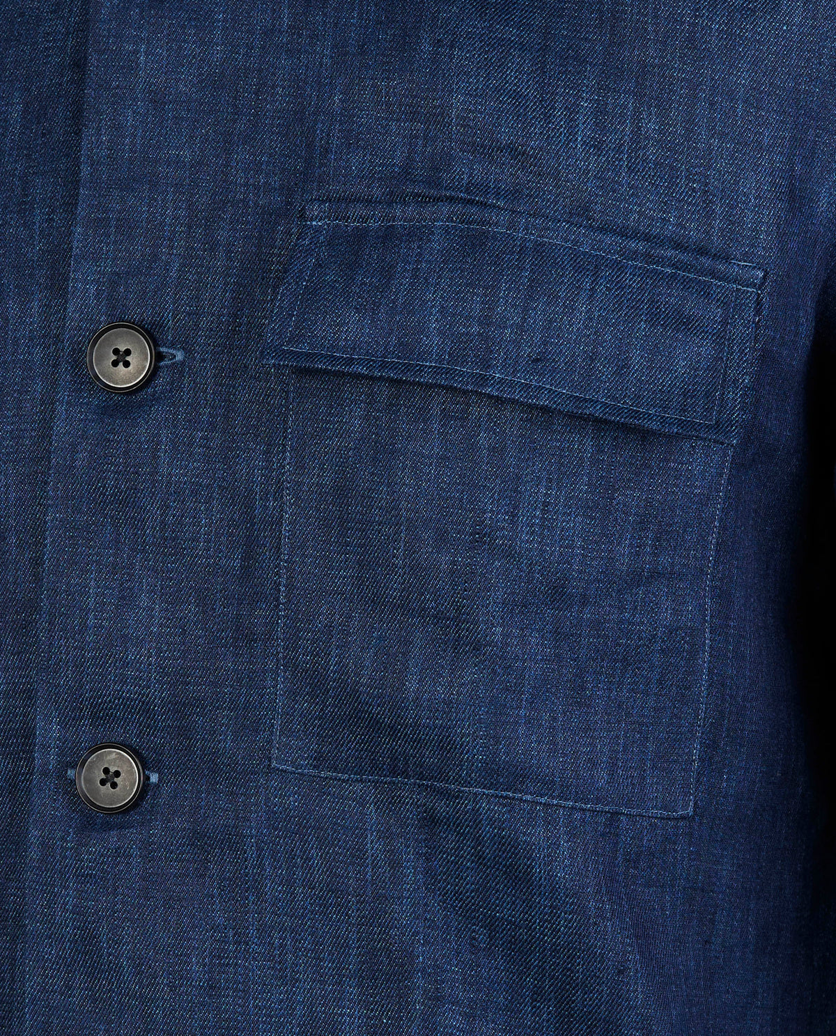 Linnen Overshirt - Blauw