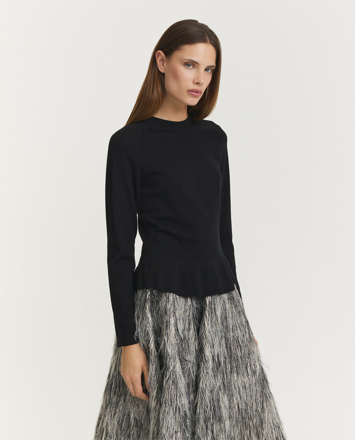 Wool Skirting Crewneck