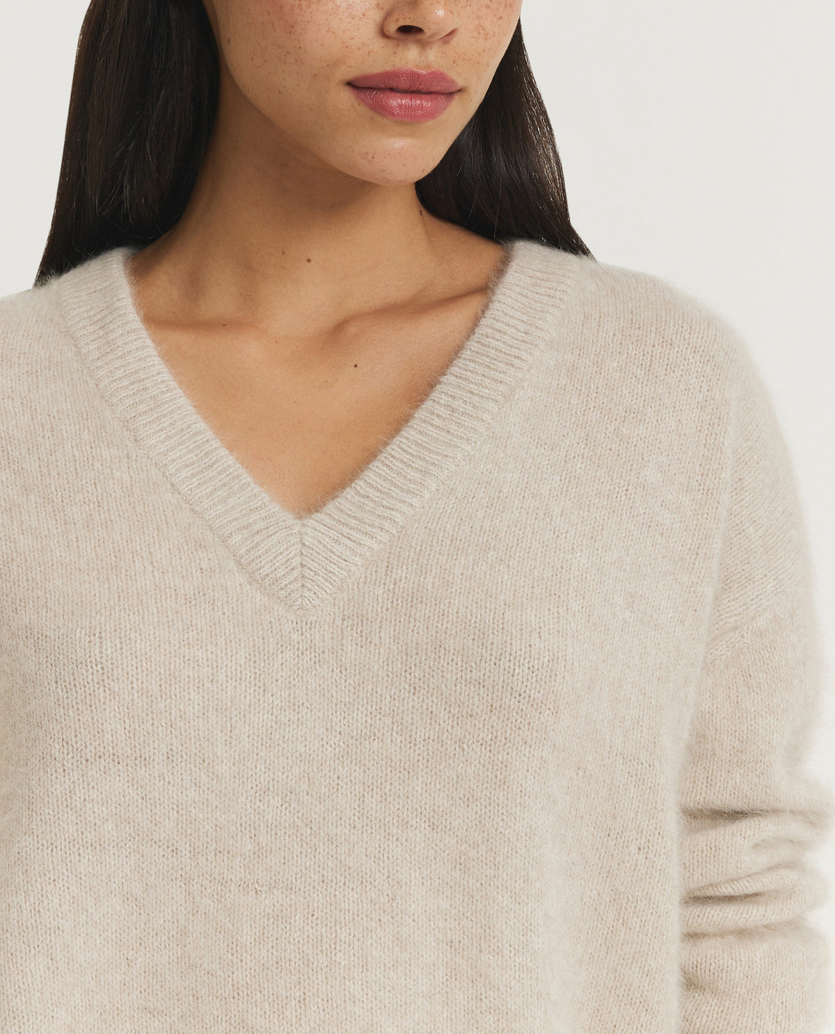 Wool Blend V-Neck Sweater
