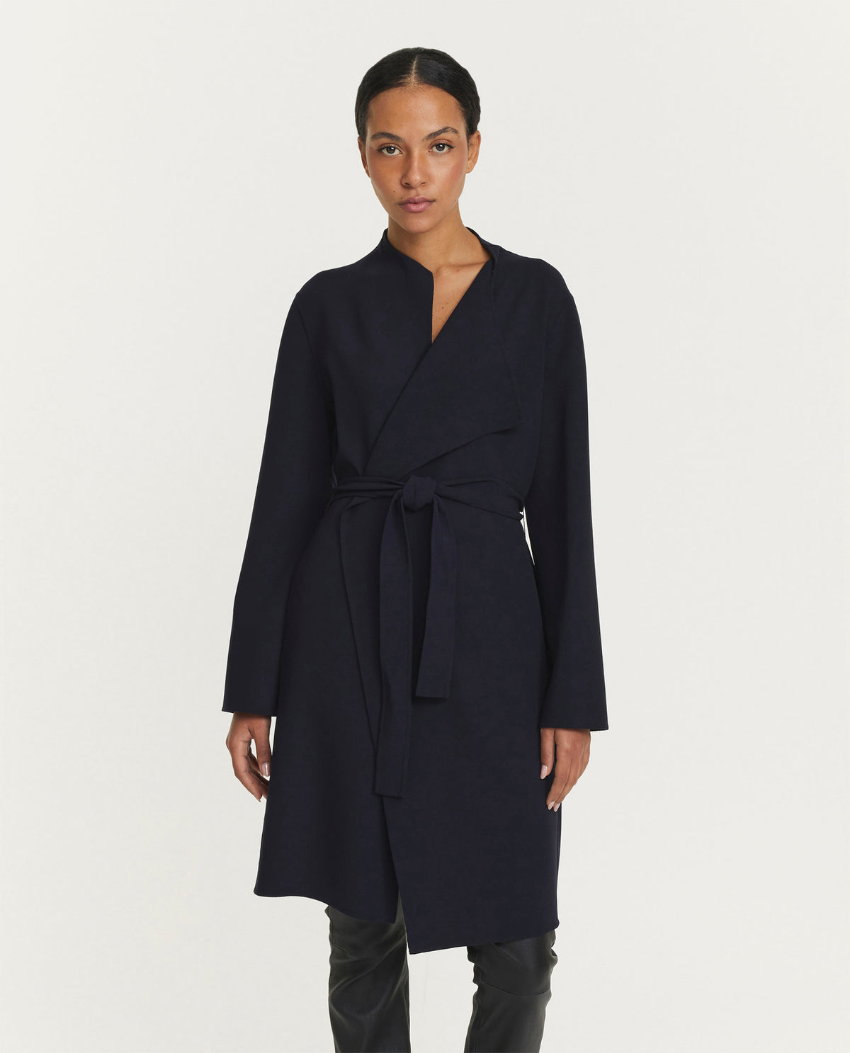 Stretch wool coat