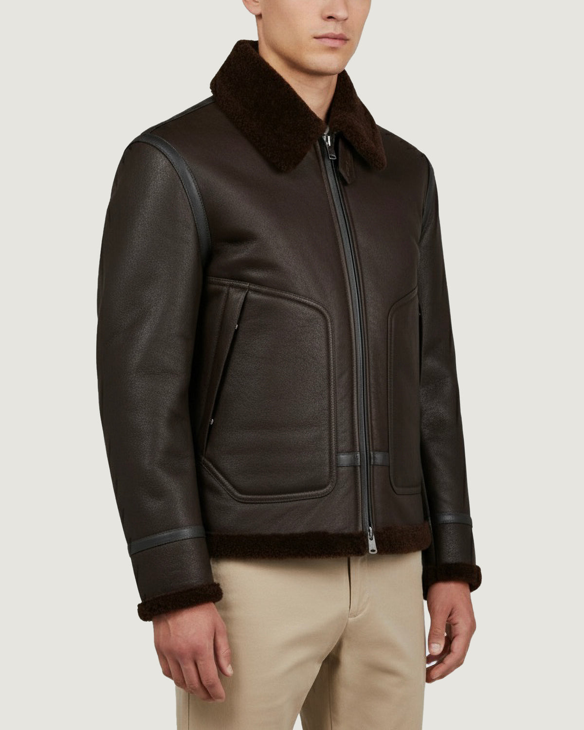 Shearling Coburn Jas - Bruin