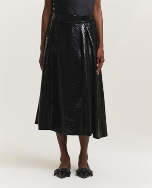 Sequin midi skirt