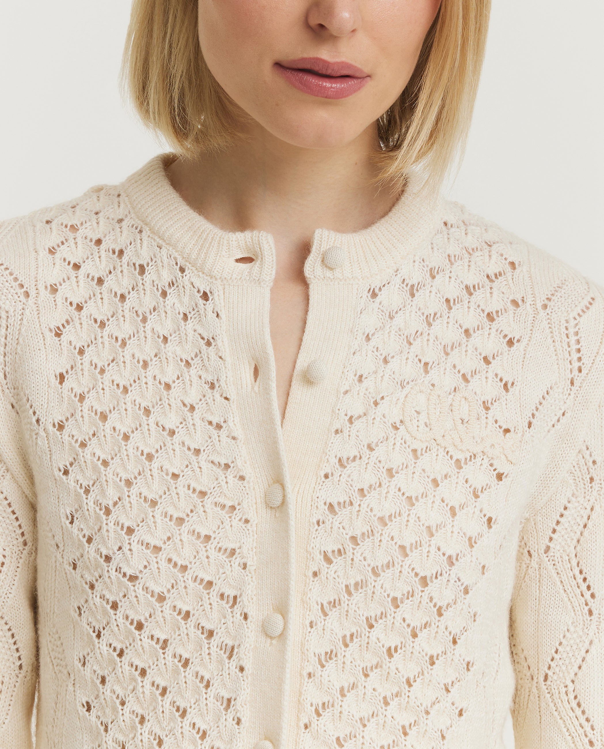 Ruffled Logo Vest - Ecru